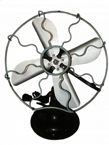 Cast iron and iron fan by Ercole Marelli, 1920s