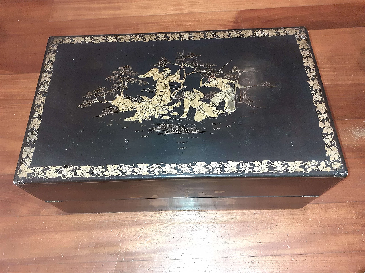 Chinese lap desk in black lacquered wood, 19th century 23