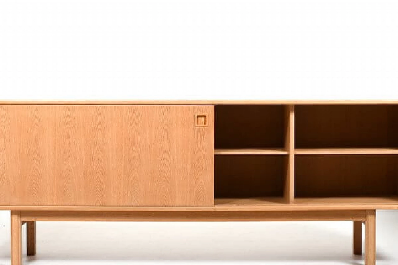 Low sideboard 21 in oak by Omann Jun, 1960s 4