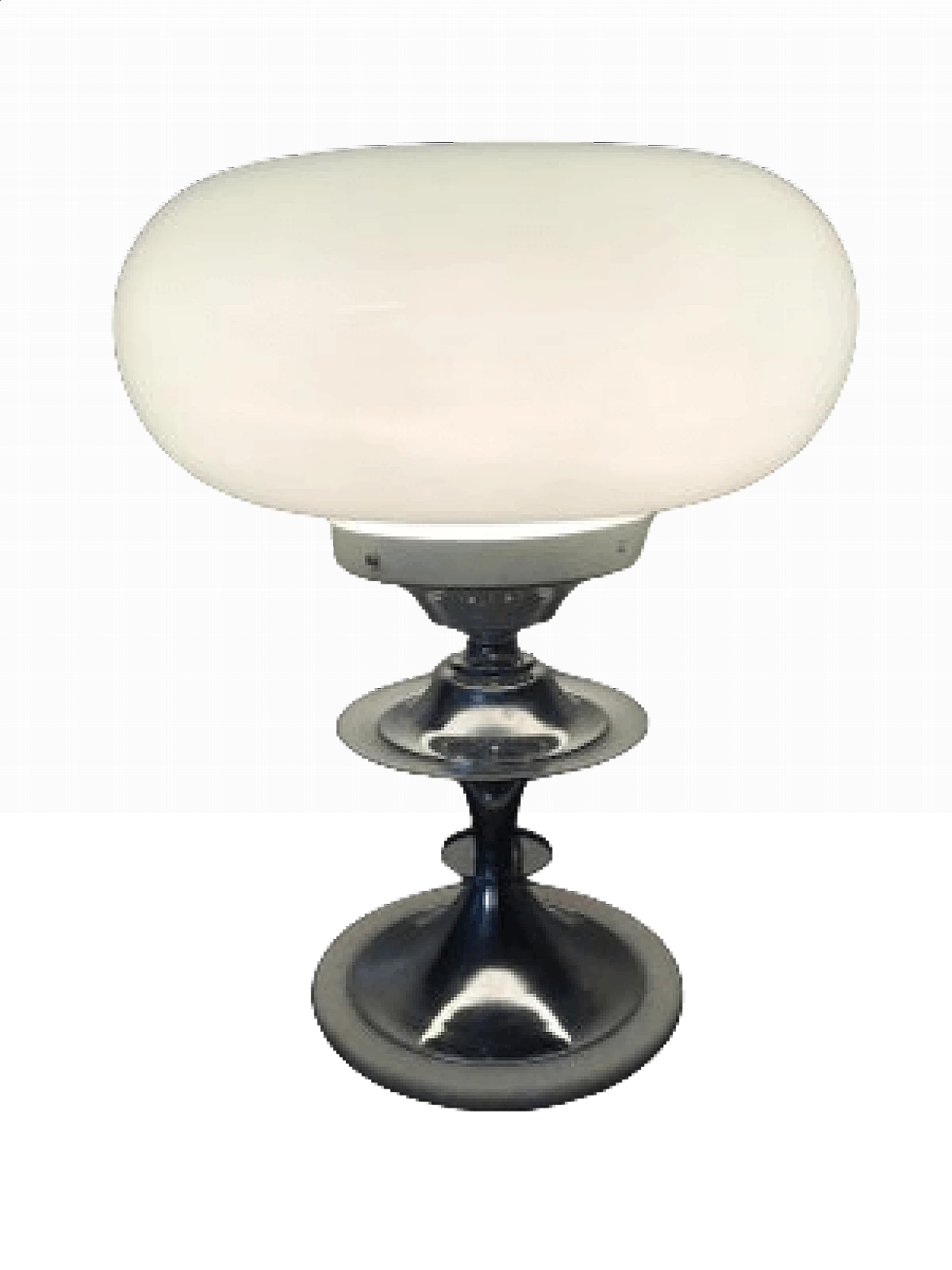 Lampada da tavolo in vetro opalino, anni '60 7