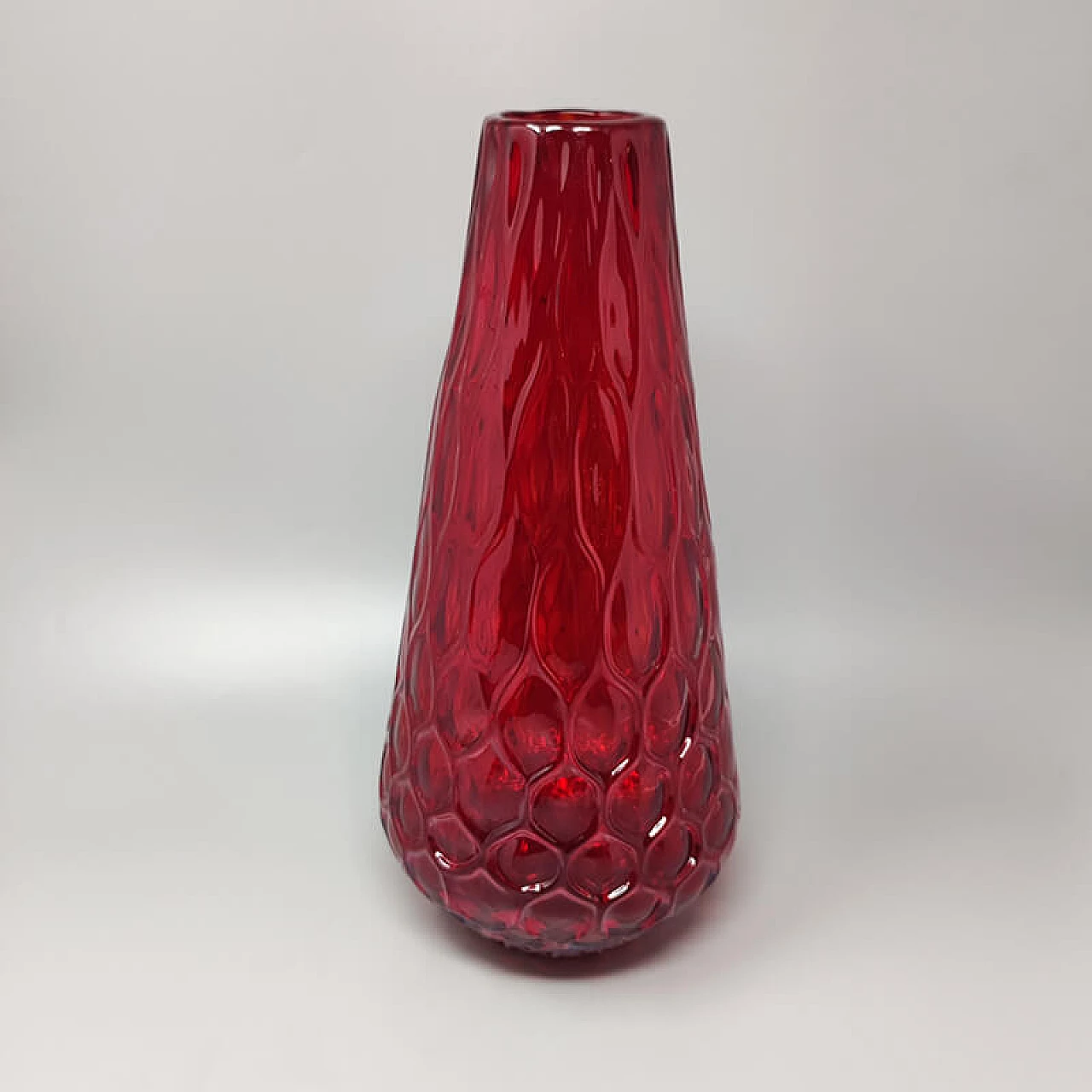 Red Murano glass vase by Ca dei Vetrai, 1960s 1