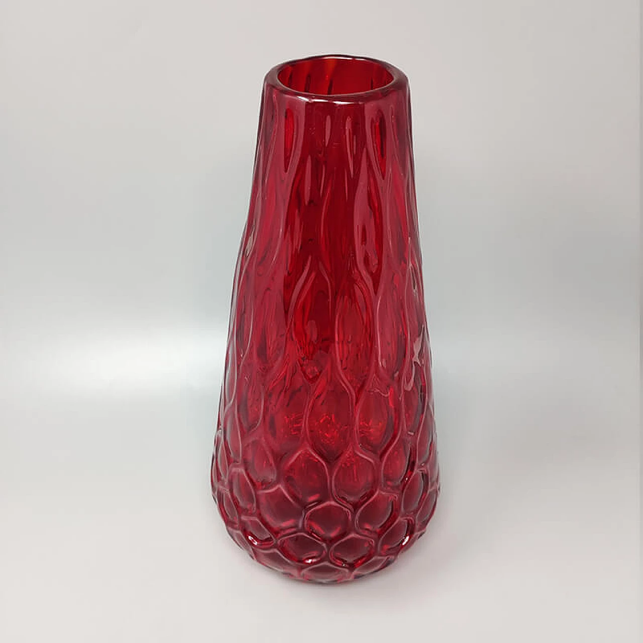 Red Murano glass vase by Ca dei Vetrai, 1960s 2