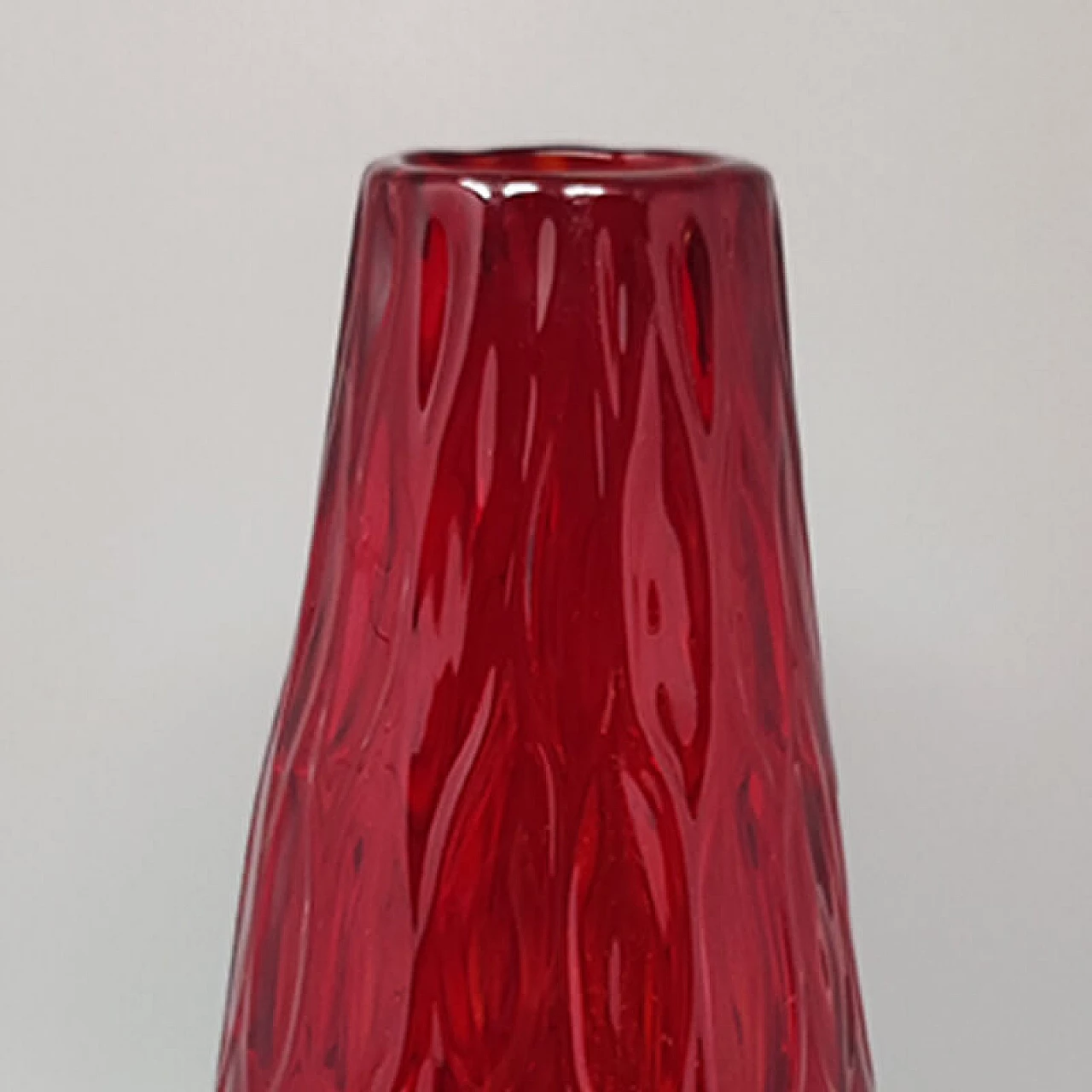 Red Murano glass vase by Ca dei Vetrai, 1960s 3