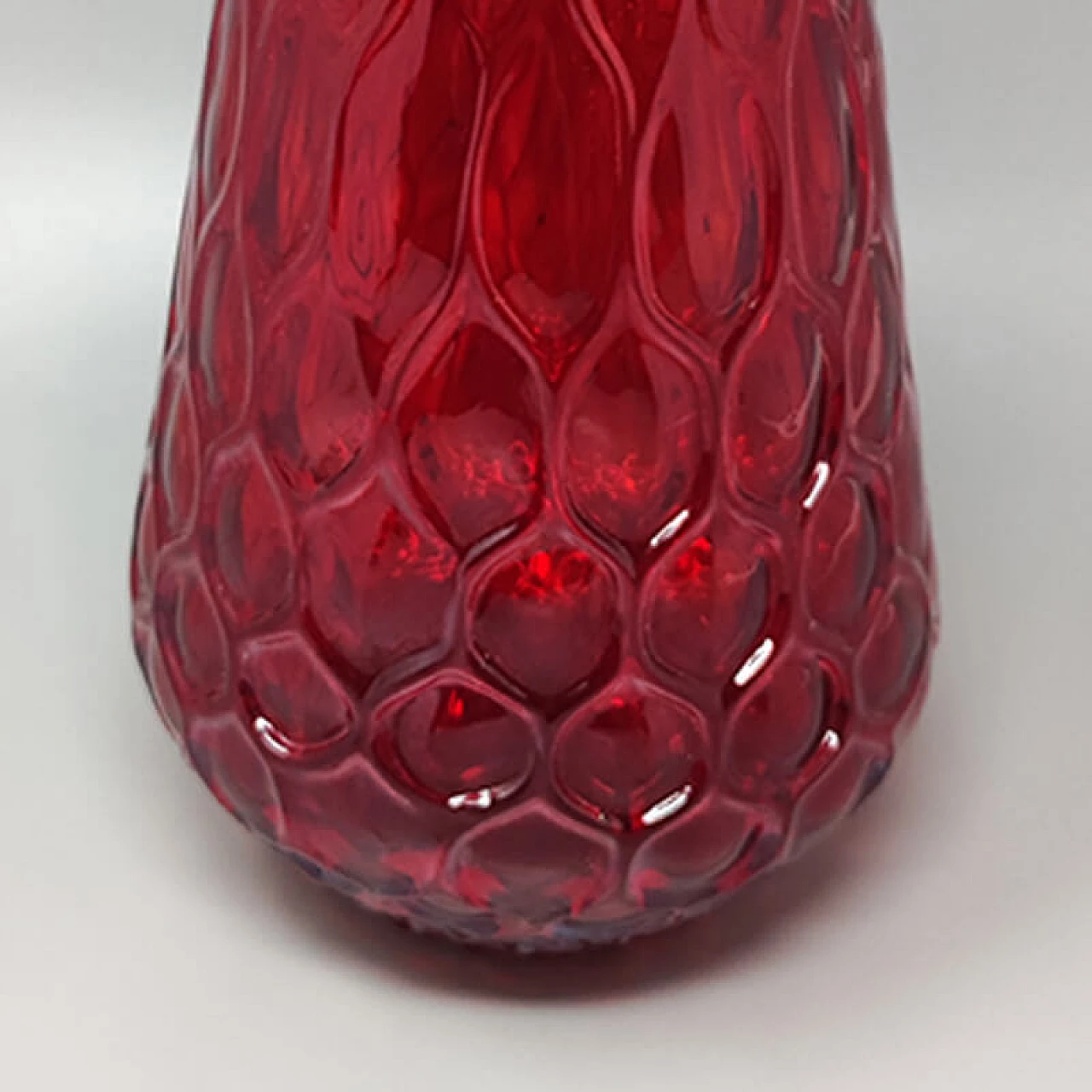 Red Murano glass vase by Ca dei Vetrai, 1960s 4