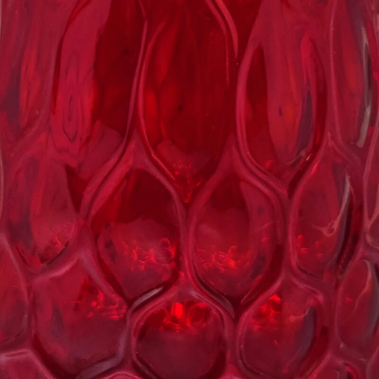 Red Murano glass vase by Ca dei Vetrai, 1960s 5