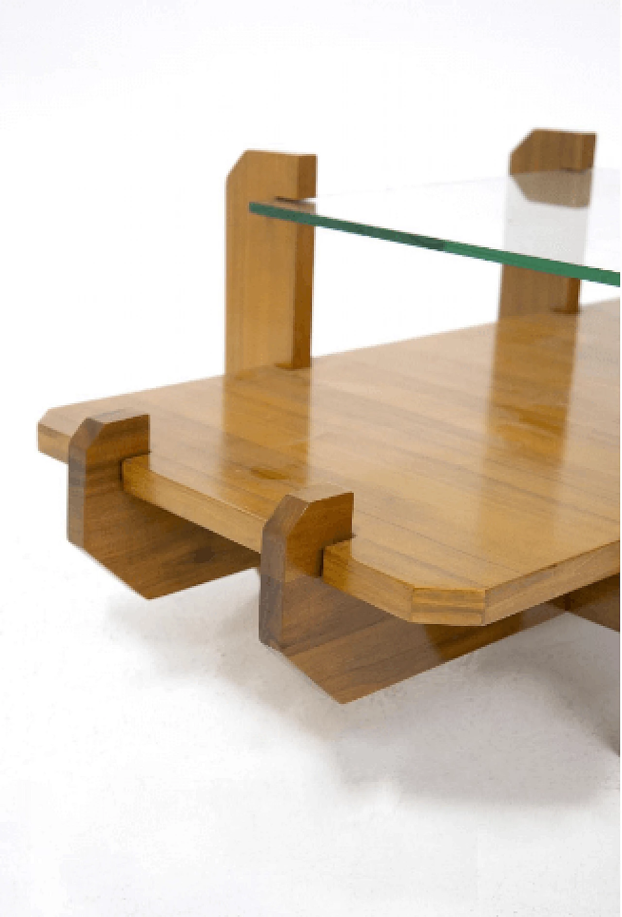 Side table in wood and glass by Vittorio Gregotti, 1960s 5