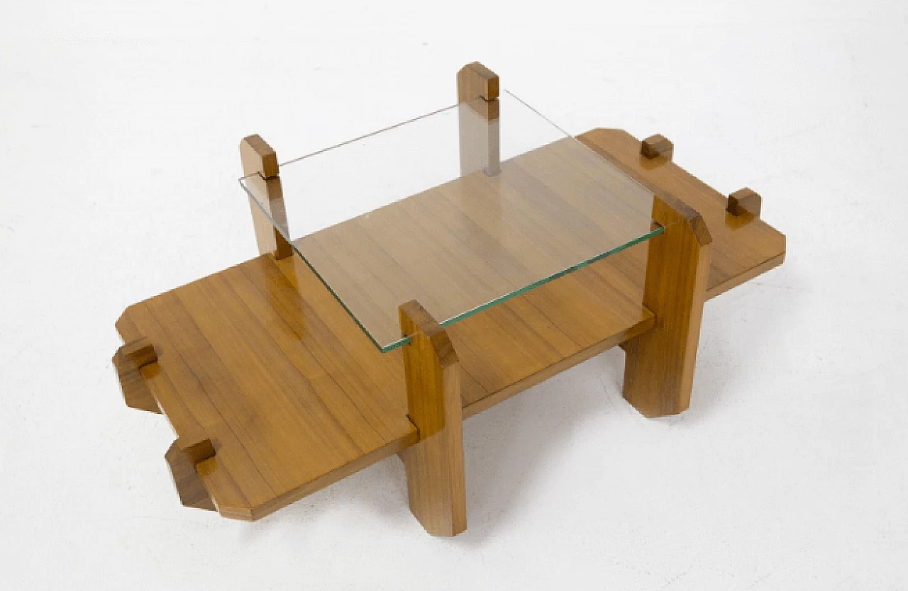 Side table in wood and glass by Vittorio Gregotti, 1960s 9