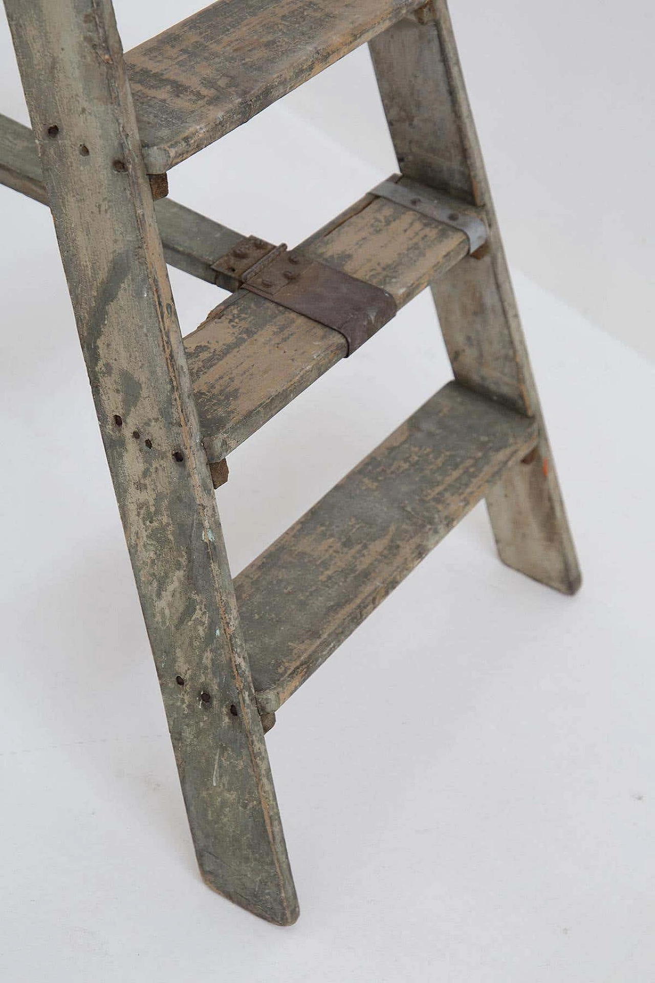 Ladder in grey-stained wood, 1920s 3