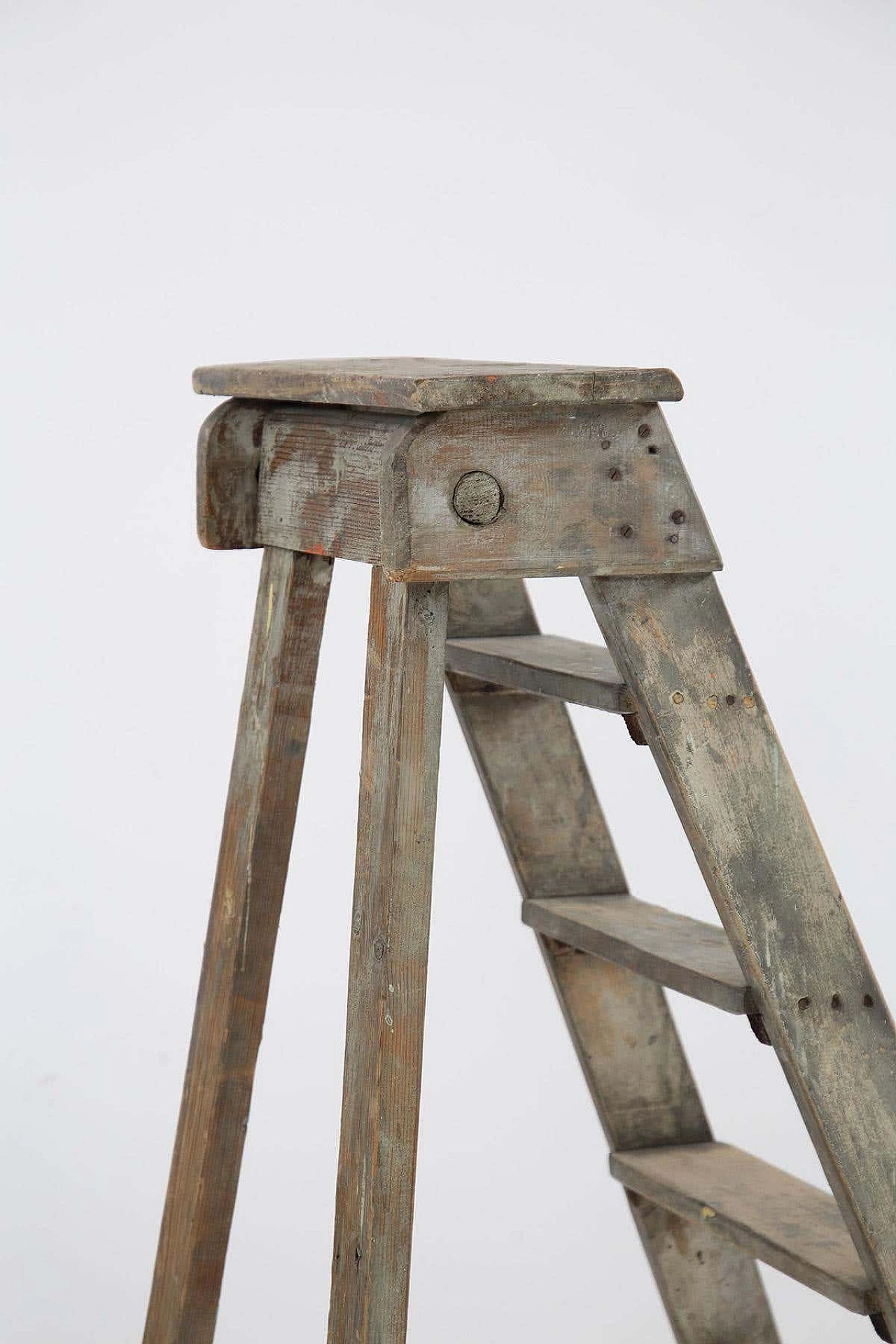 Ladder in grey-stained wood, 1920s 7