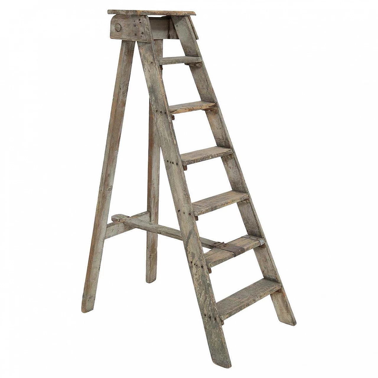 Ladder in grey-stained wood, 1920s 8