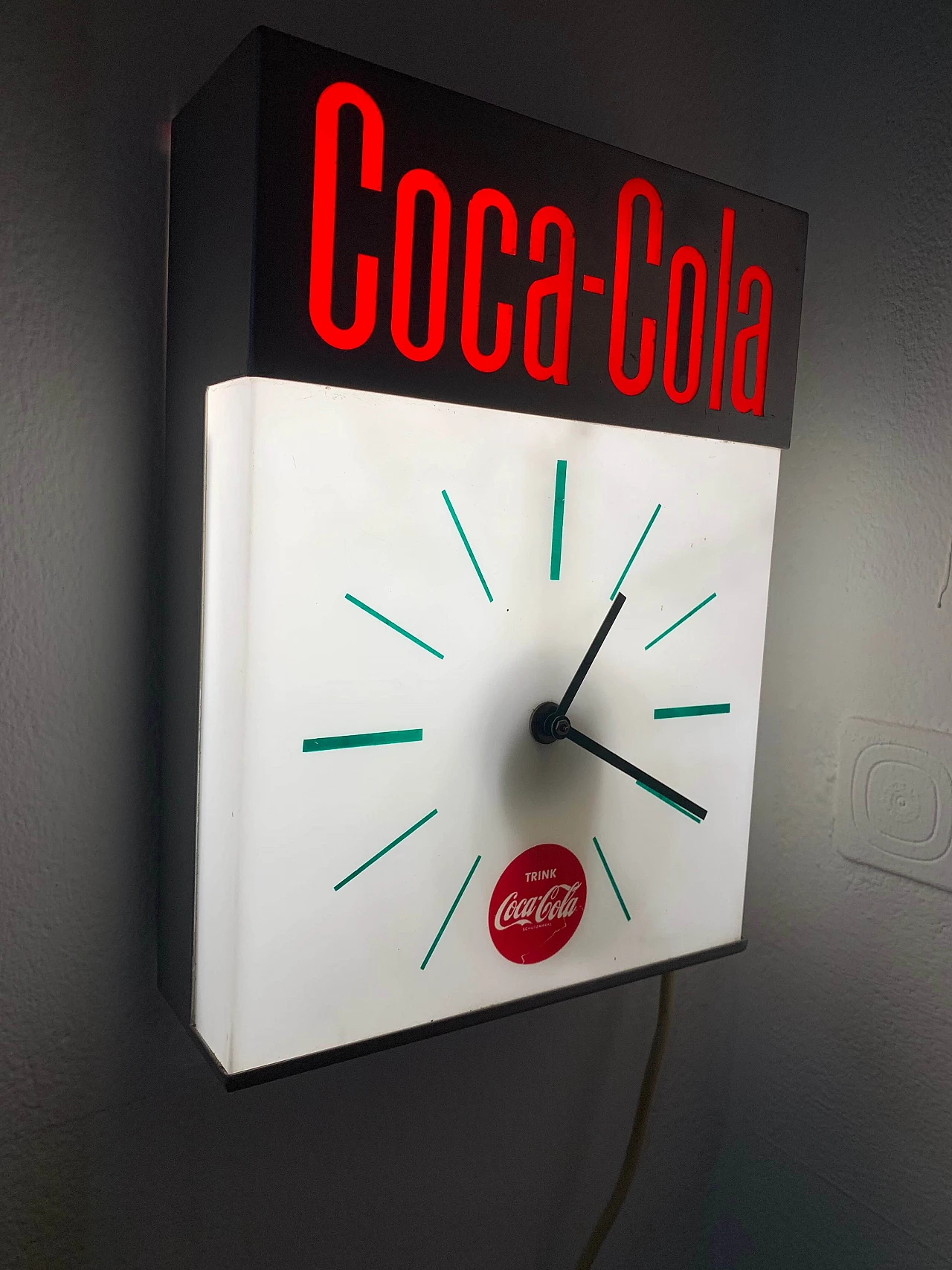 Plastic and metal clock by Coca Cola, 1960s 1