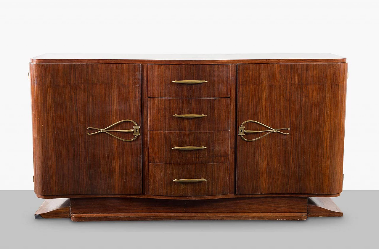 Rosewood panelled sideboard, 1950s 1