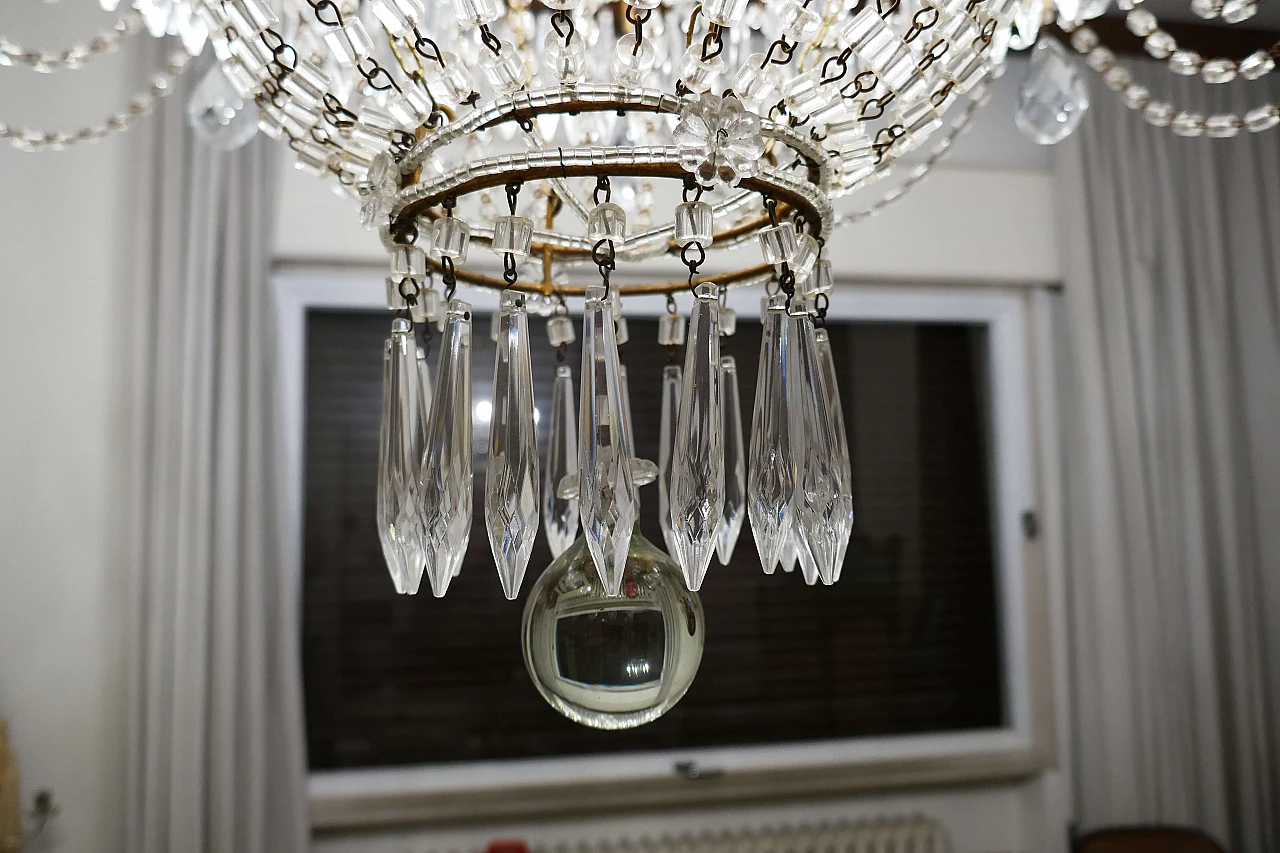 Crystal chandelier attributed to Baccarat, 1940s 2