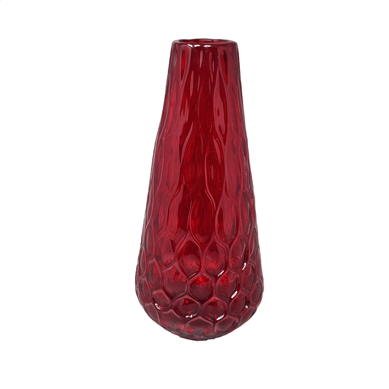 Red Murano glass vase by Ca dei Vetrai, 1960s 6