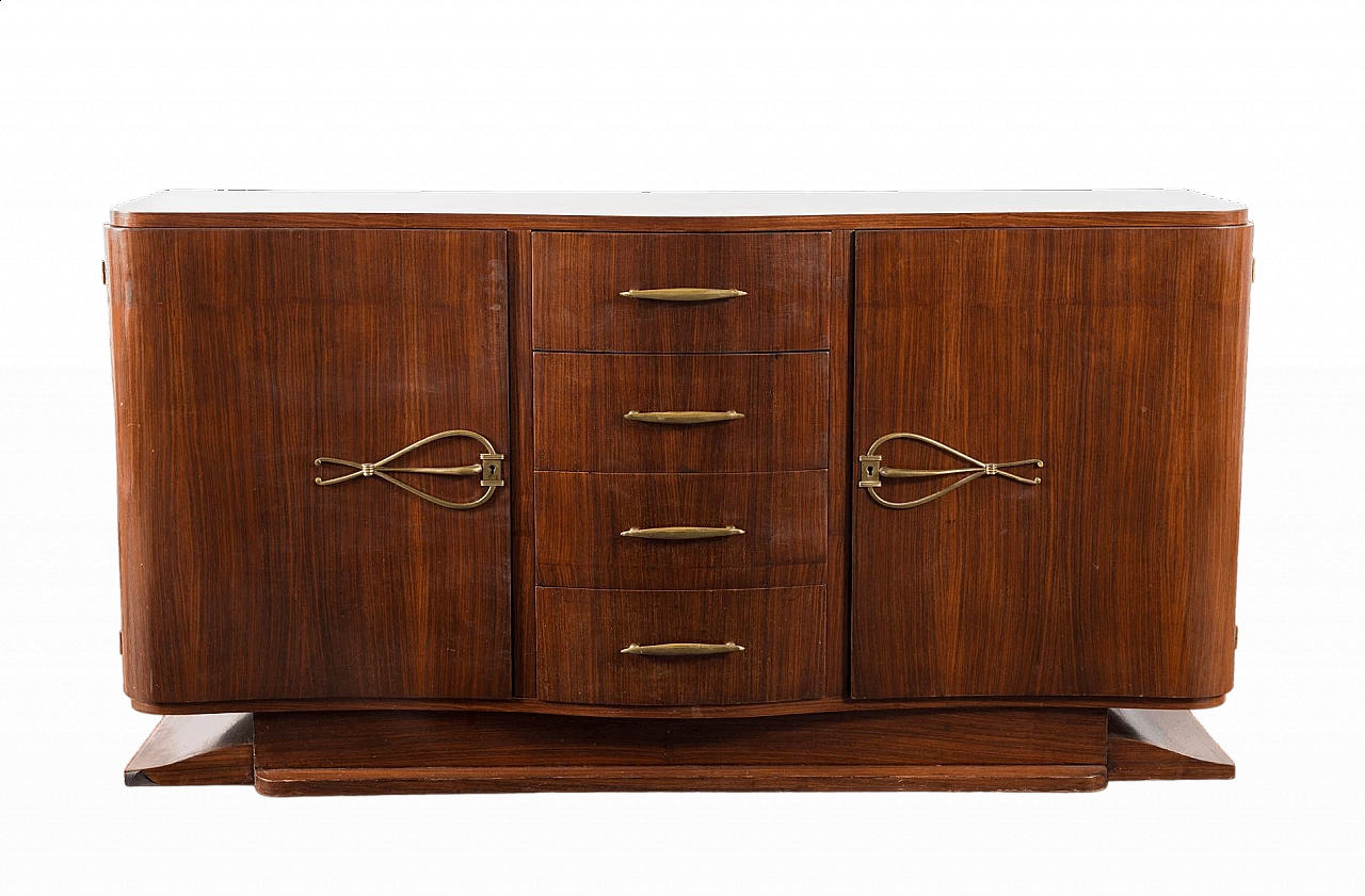 Rosewood panelled sideboard, 1950s 4