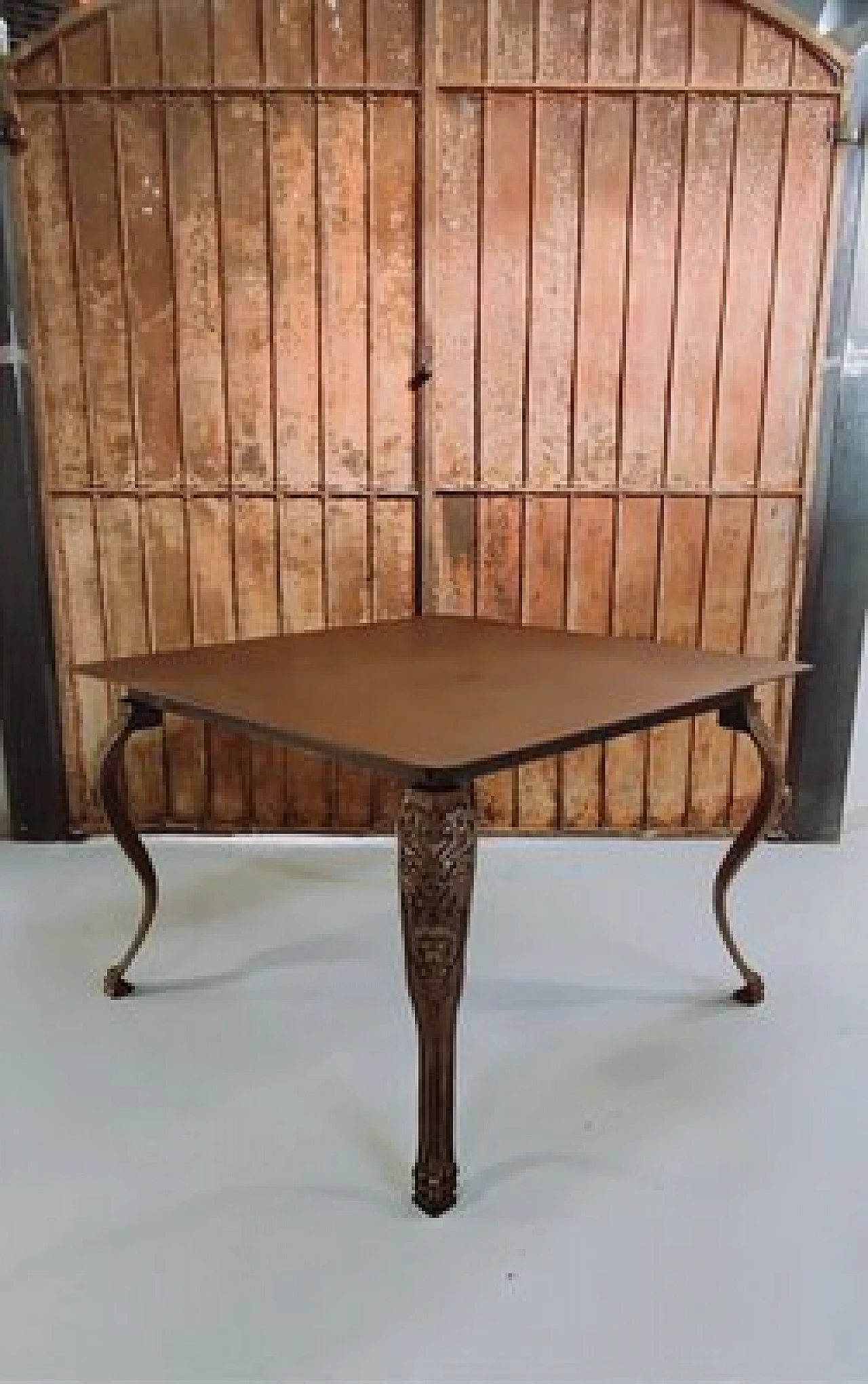 French iron table with lion feet, 1940s 1