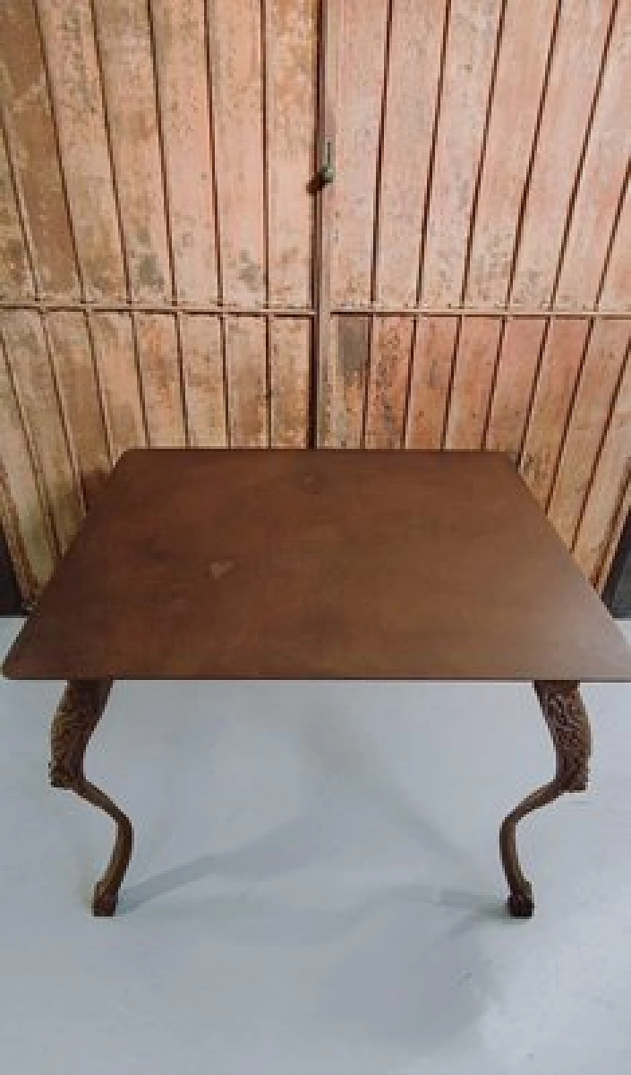 French iron table with lion feet, 1940s 4