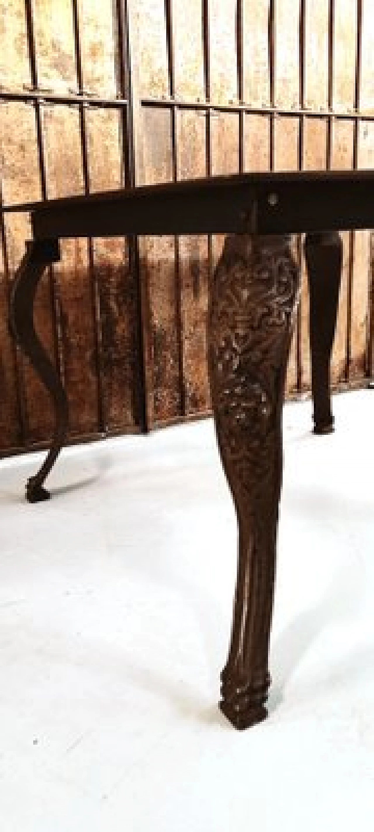 French iron table with lion feet, 1940s 5