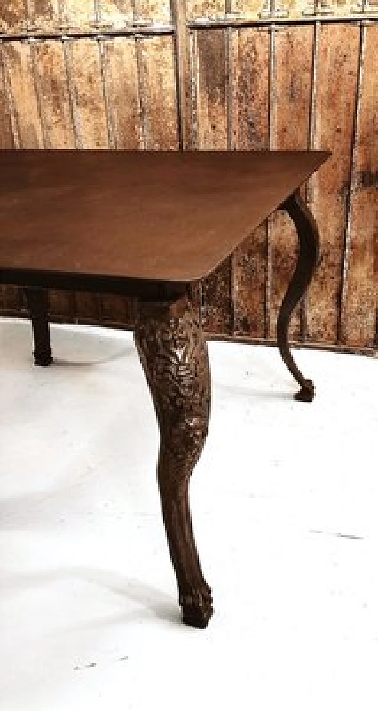 French iron table with lion feet, 1940s 6