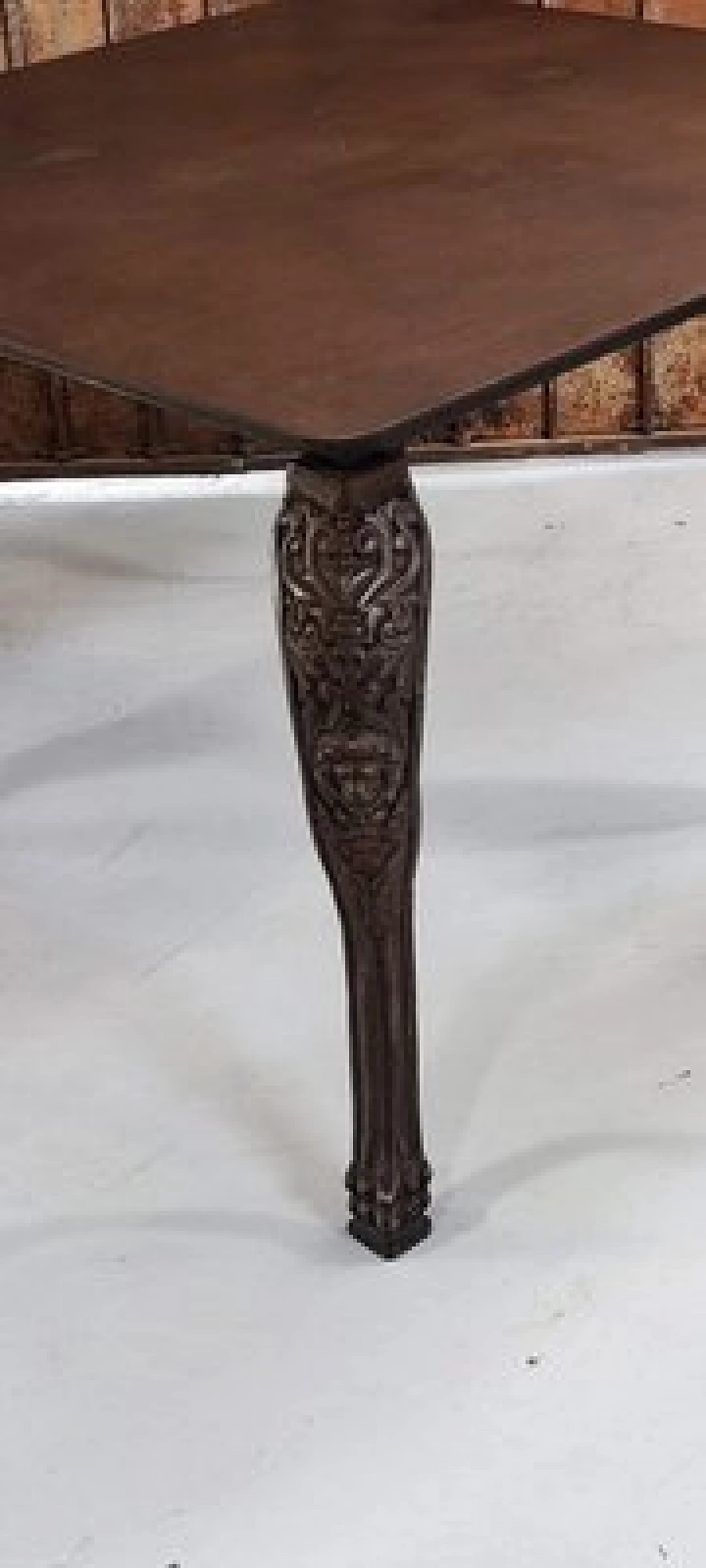 French iron table with lion feet, 1940s 7