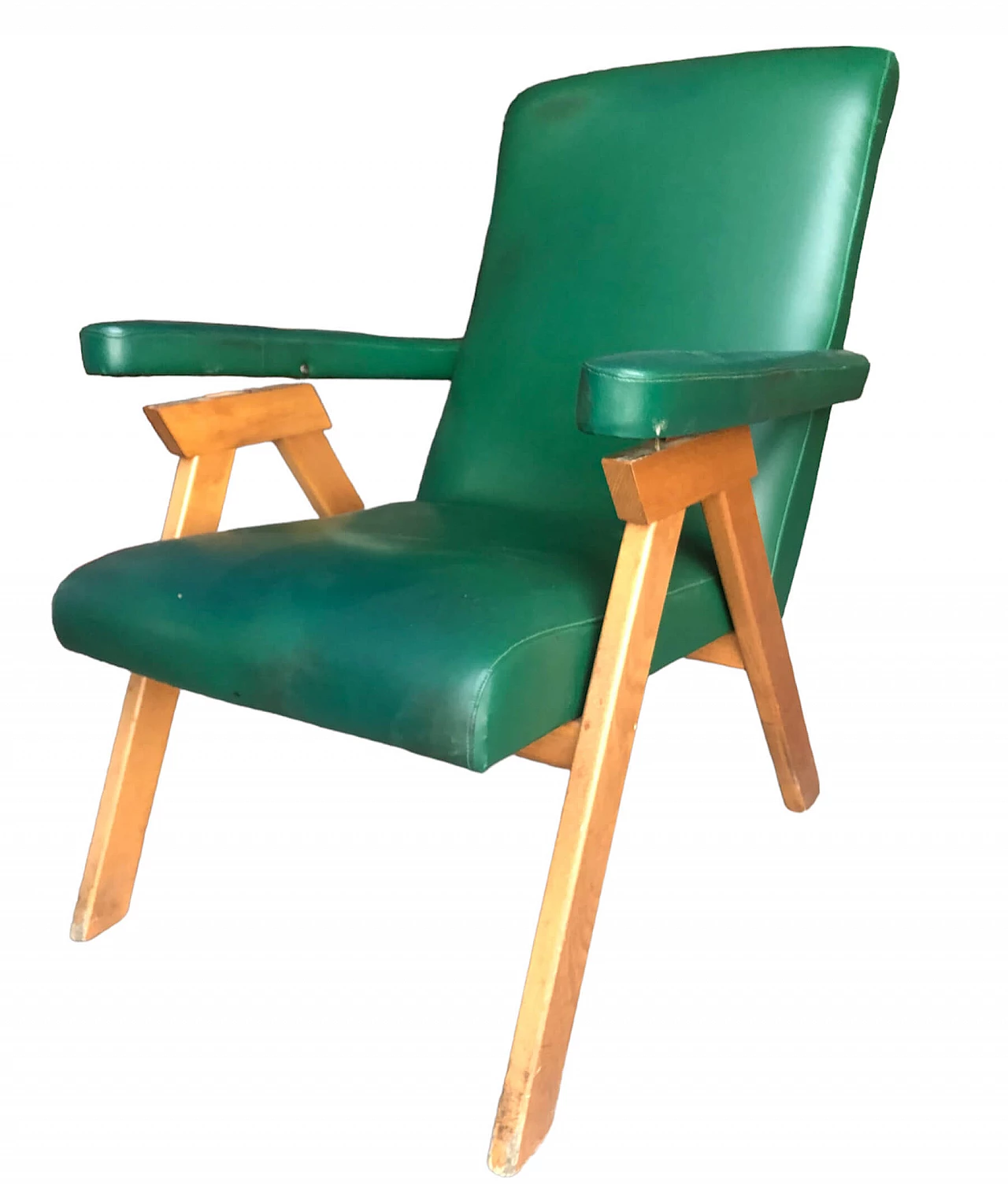 Wood and sky armchair, 1960s 1