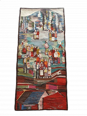 Tapestry by Piotr Grabowski and Szczakiel Elfryda for Cepelia, 1980s