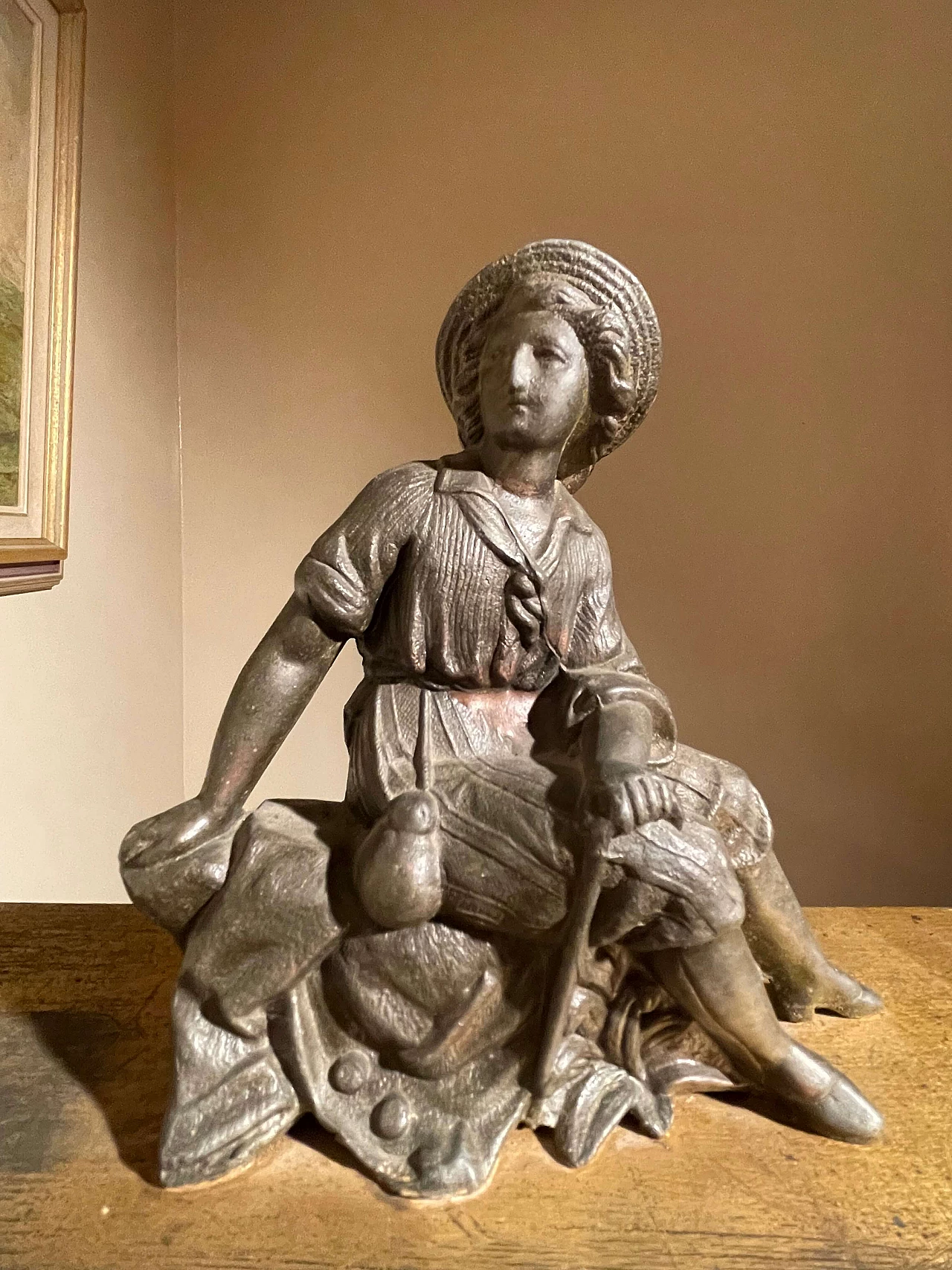 Table pendulum with antimony sculpture, 19th century 3