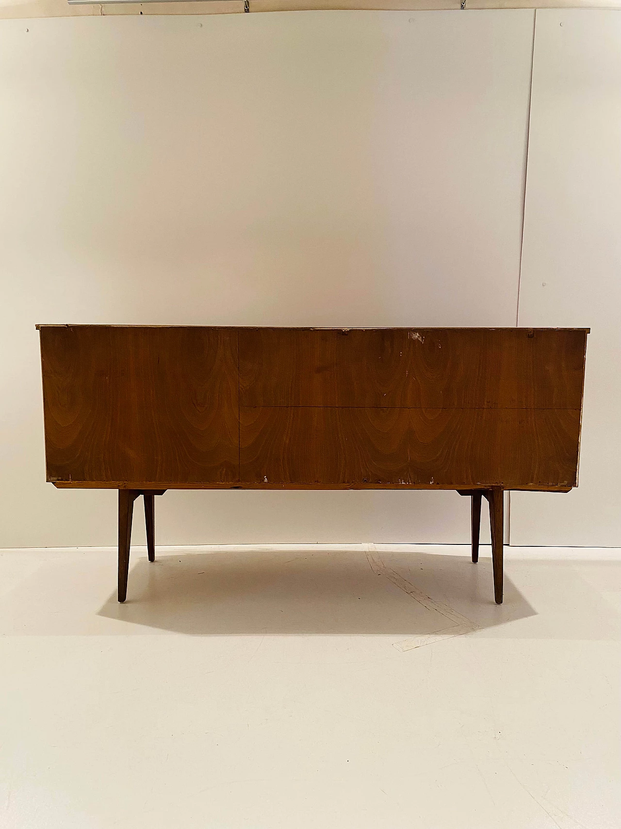 Lacquered wooden sideboard with iron knobs, 1950s 4