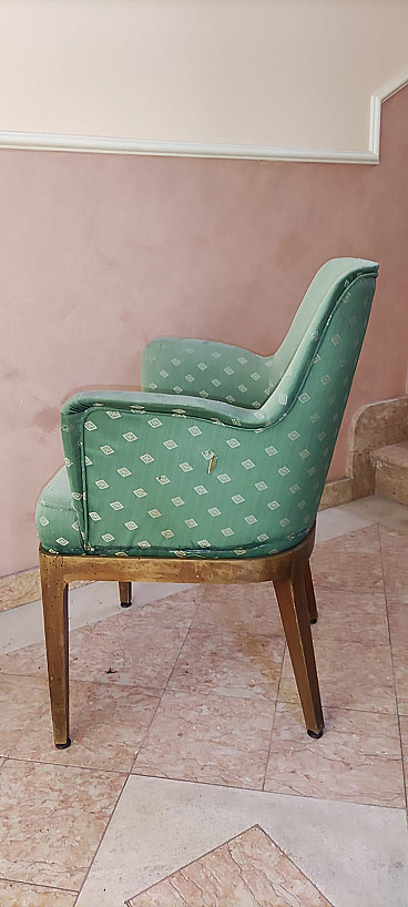 Wood and fabric armchair by Figli di Amedeo Cassina 1950s intOndo