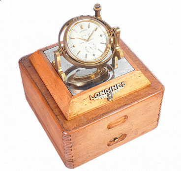 R tt Tid Chronometer table clock by Longines 1950s