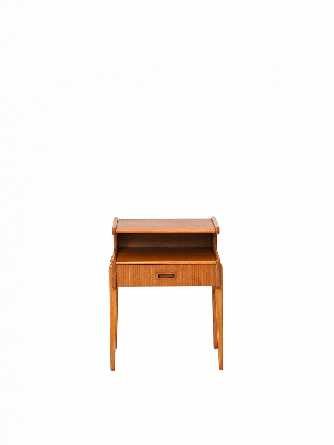 Bedside table with double shelf and drawer, 1960s 12