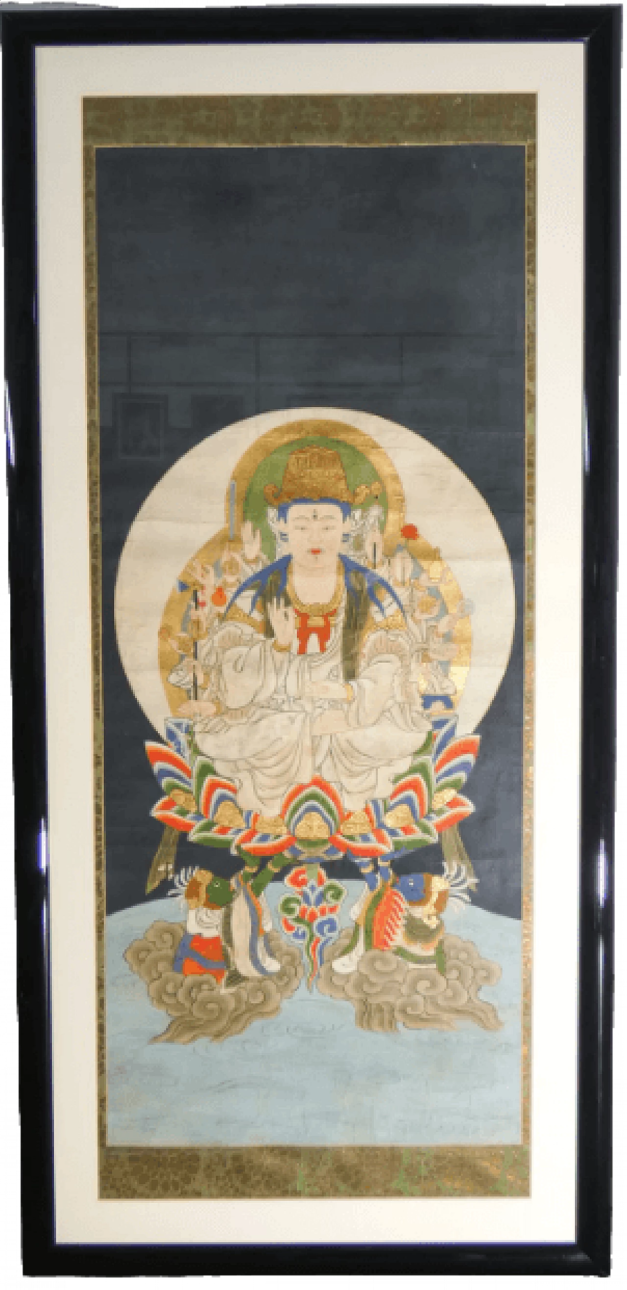 Kannon Bosatsu, painting on paper applied to canvas, 19th century 11