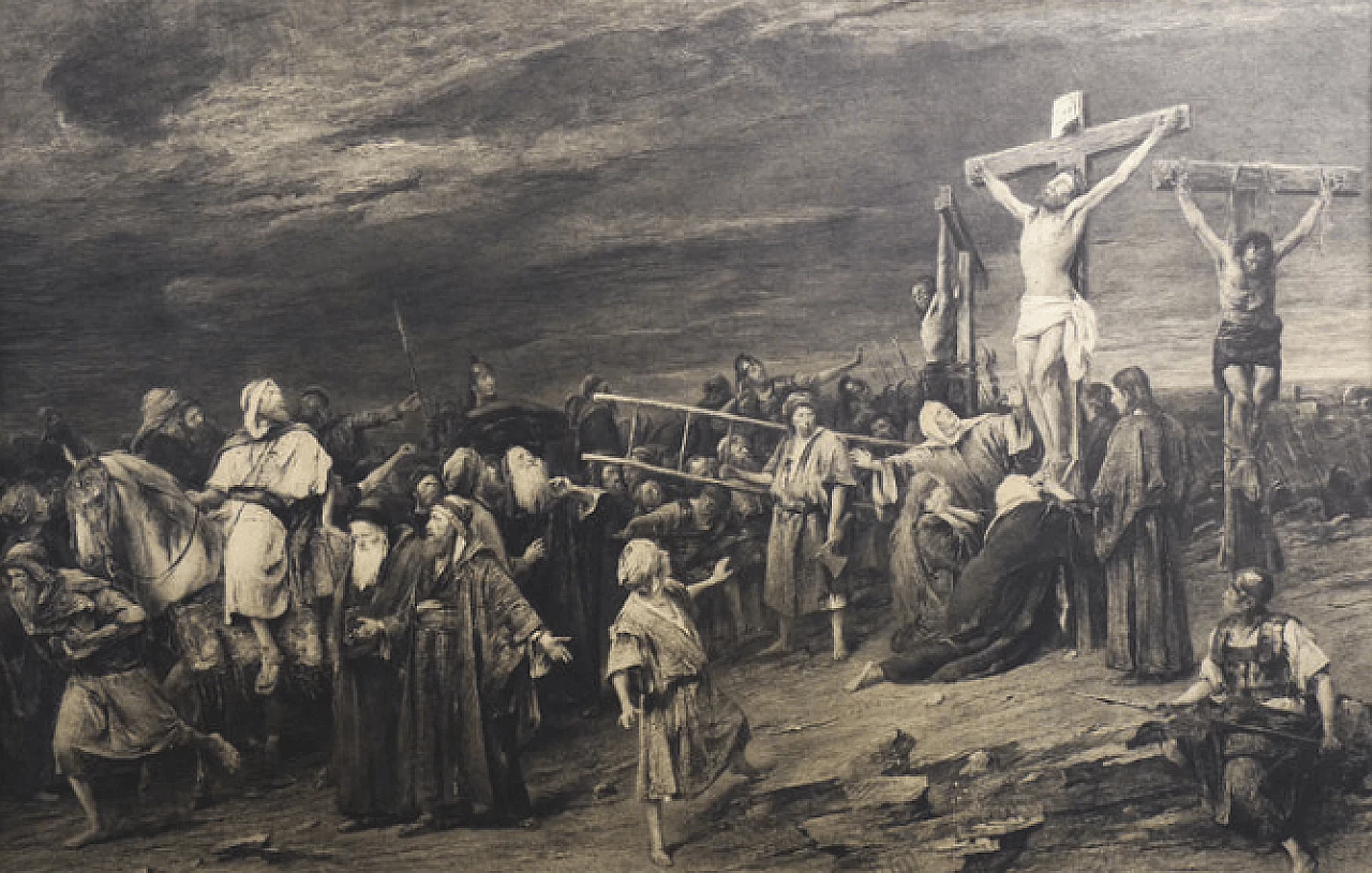 Karl Köpping and Mihály Munkácsy, Golgotha, etching, 1888 2