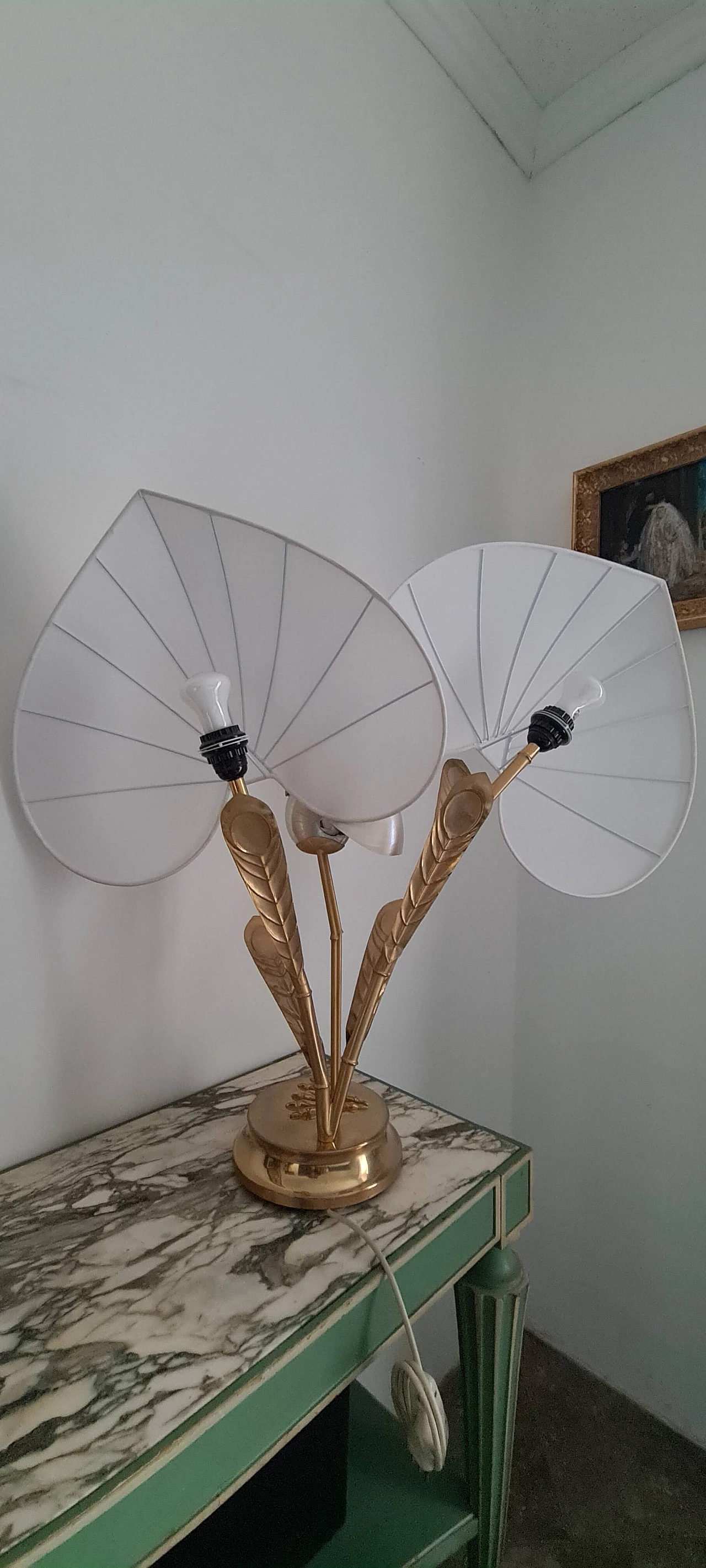 Lampada da tavolo con airone di Antonio Pavia, anni '70 7