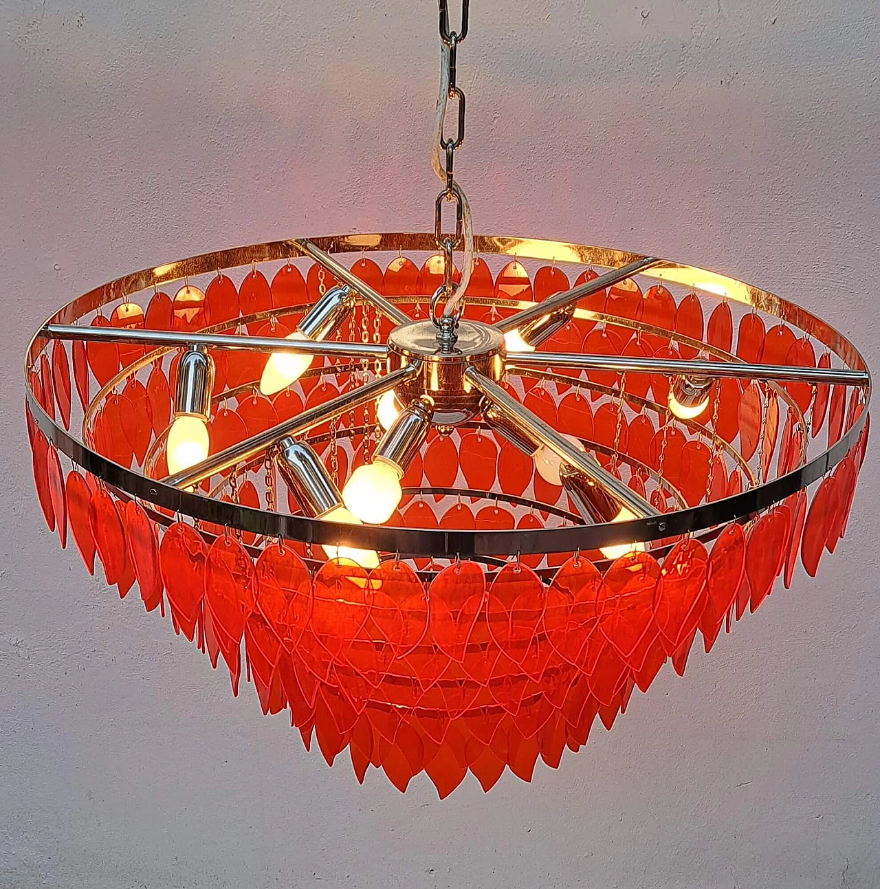 Betulla nine-light chandelier by Giulia Degli Alberti, 1990s 5