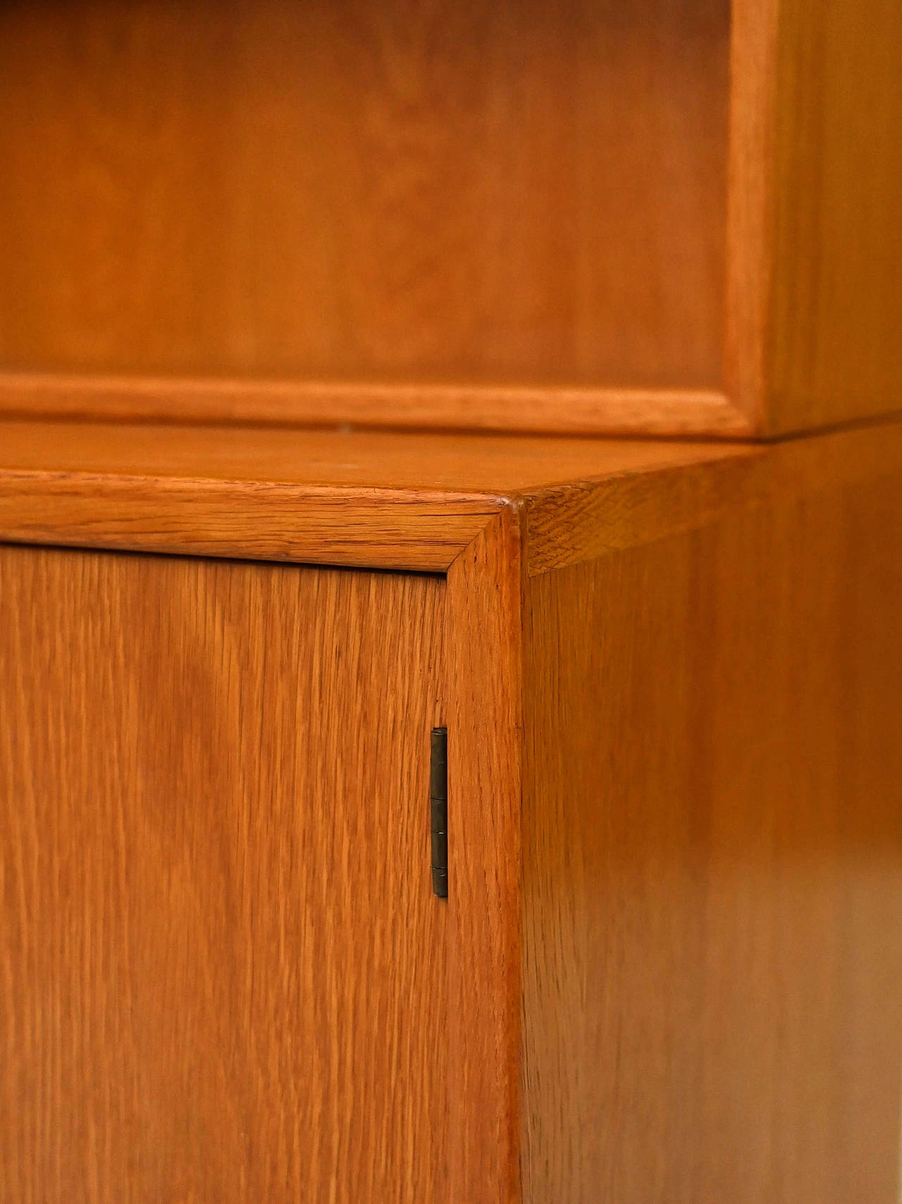 Wooden bookcase with double-door storage compartment, 1960s 8