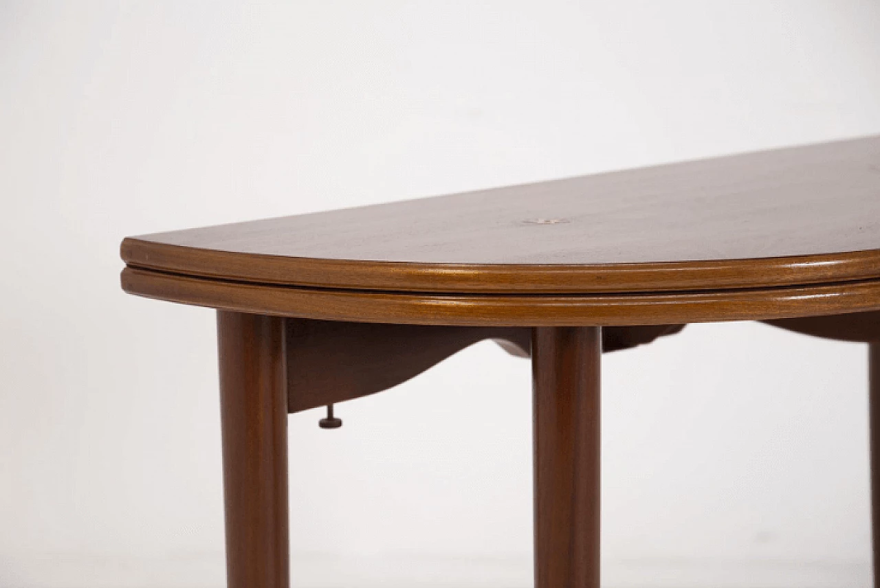 Walnut console and game table attributed to Paolo Buffa, 1950s 5