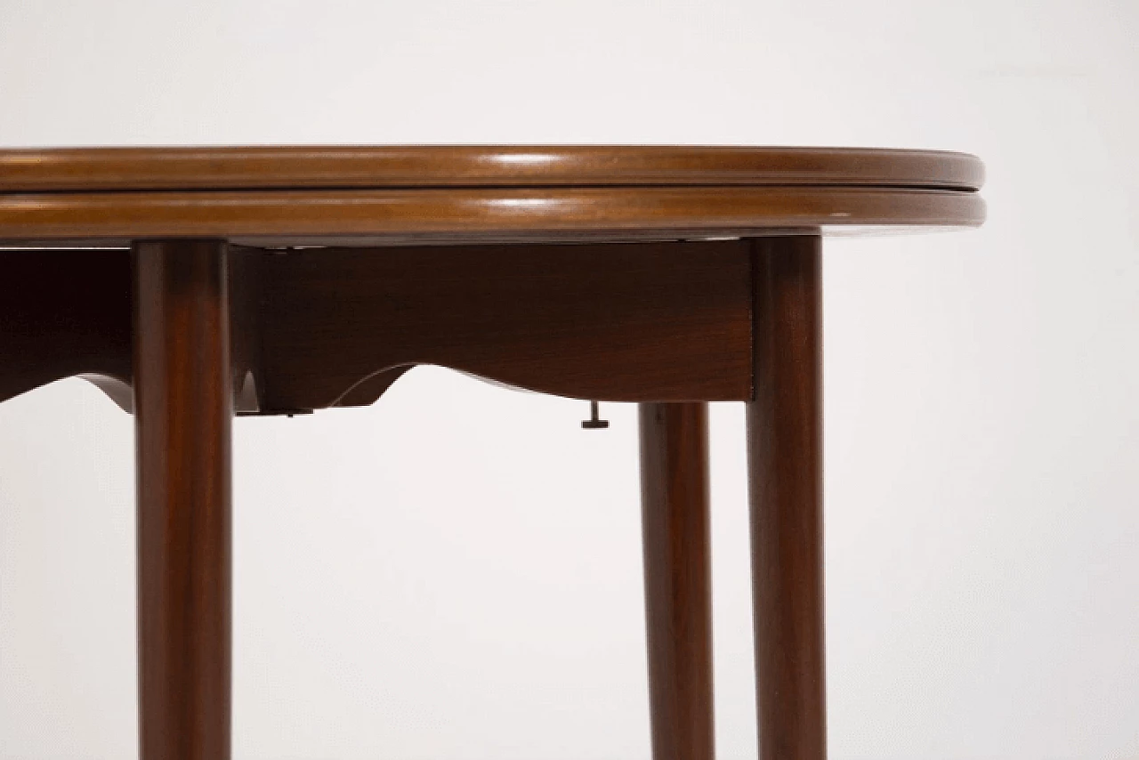 Walnut console and game table attributed to Paolo Buffa, 1950s 6