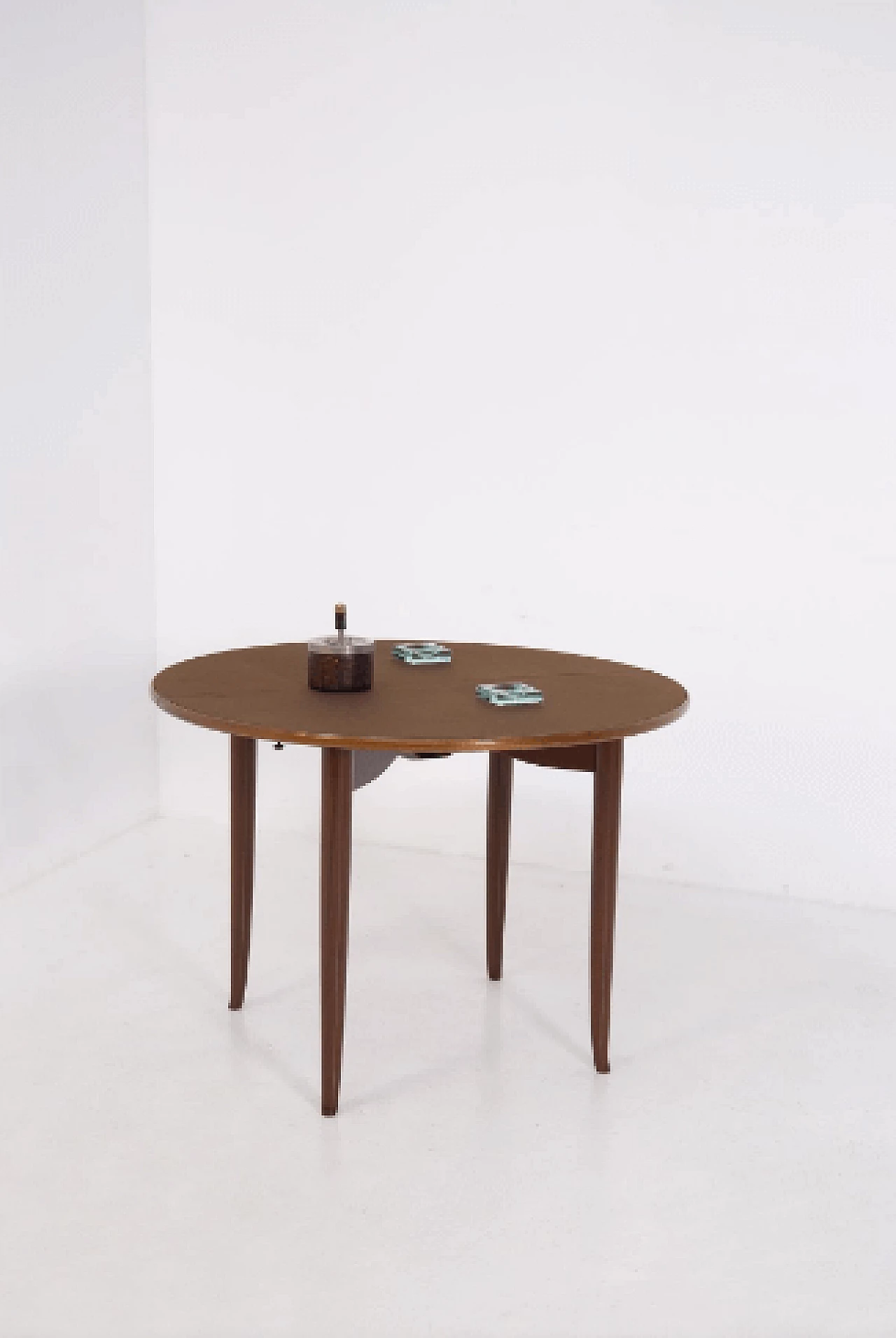 Walnut console and game table attributed to Paolo Buffa, 1950s 11