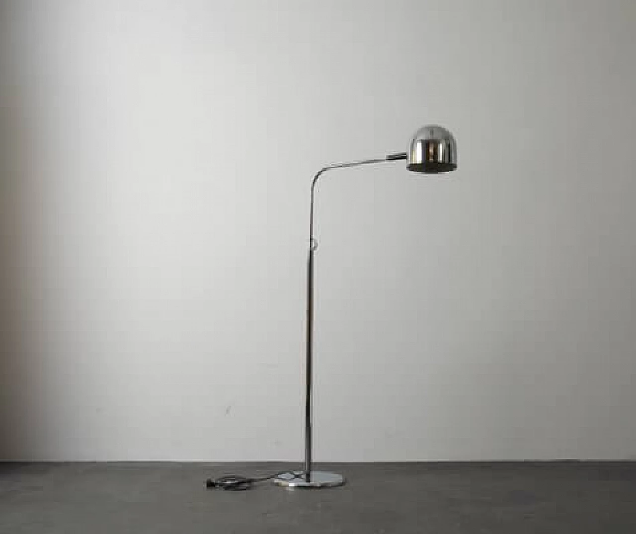 Adjustable chrome-plated steel floor lamp, 1960s 1