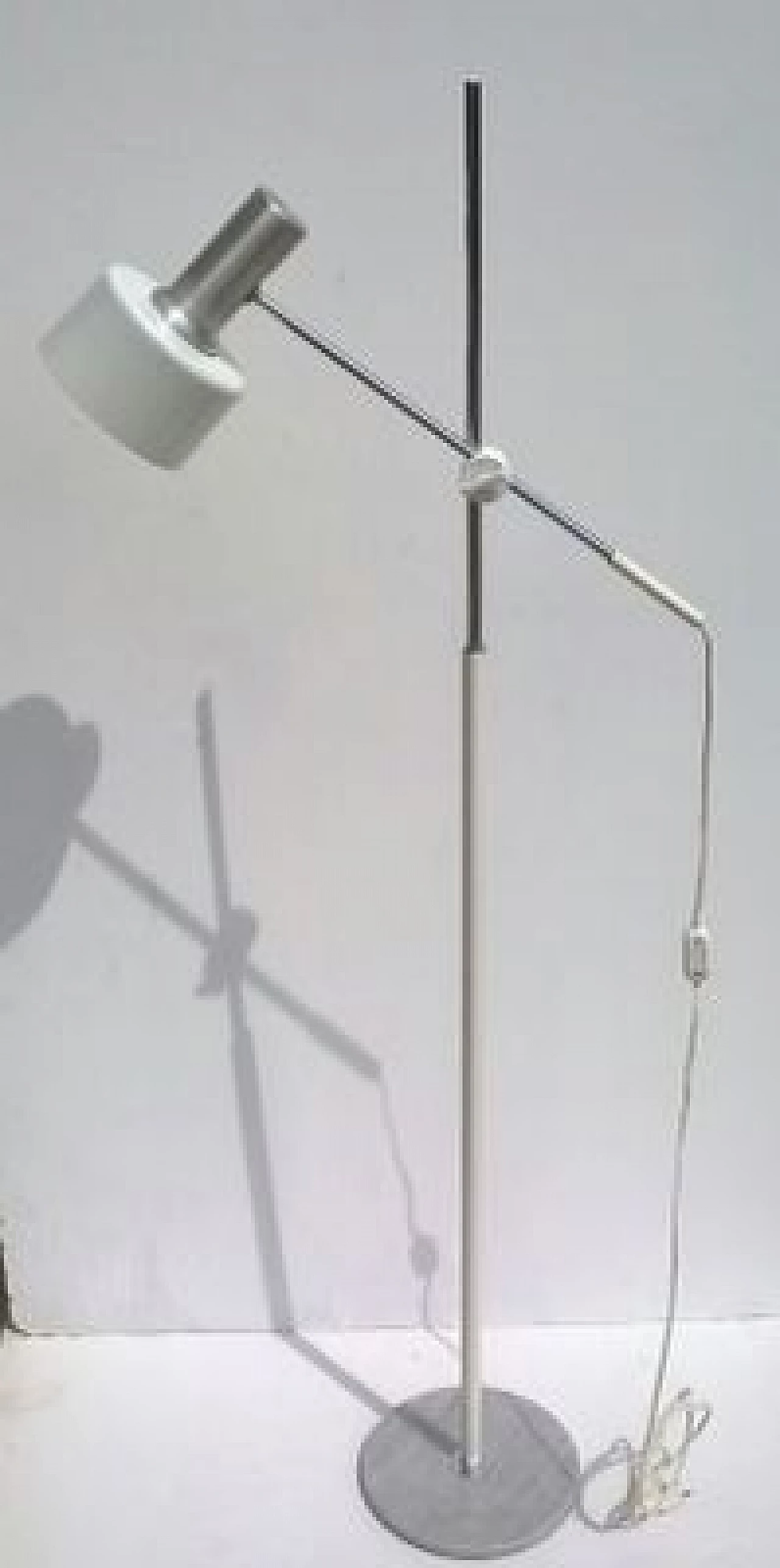 White floor lamp with marble base by Stilux, 1960s 2