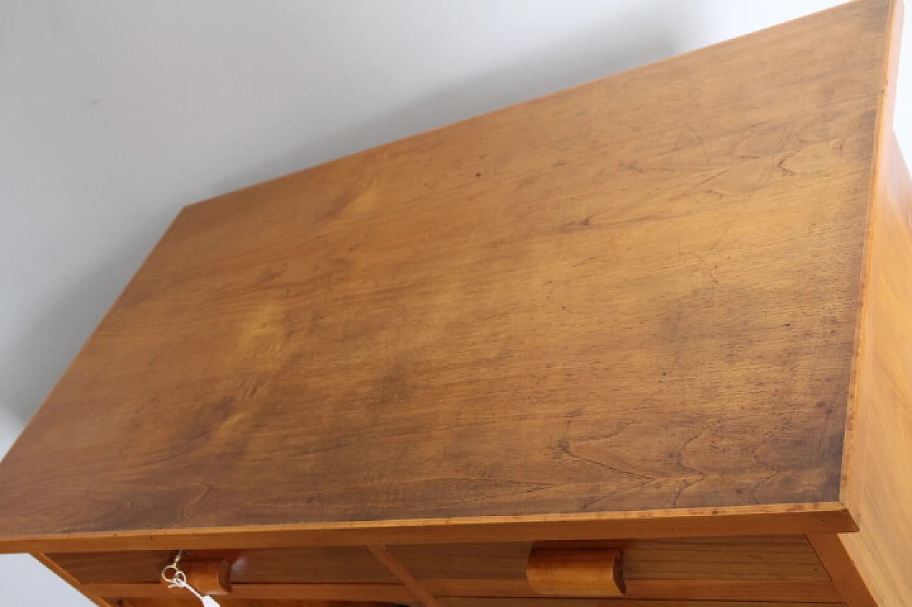 Oak desk with drawers, 1960s 10