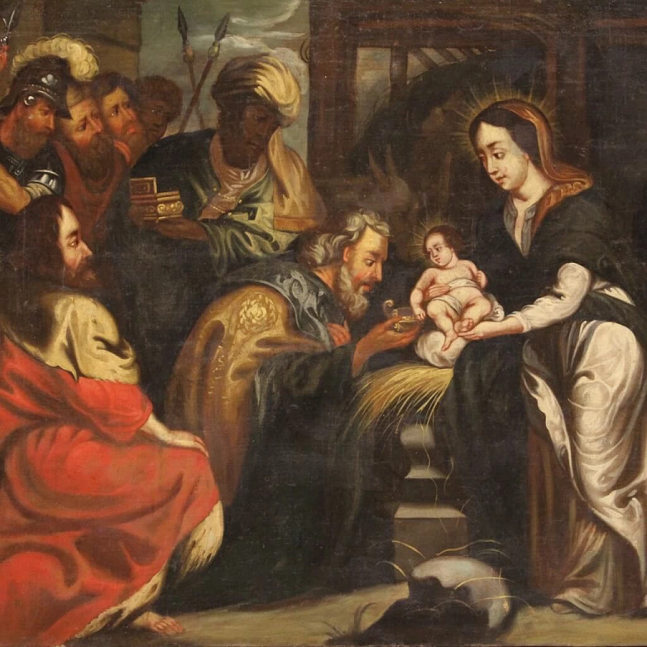 Adoration of the Magi, oil painting on canvas, 18th century 1