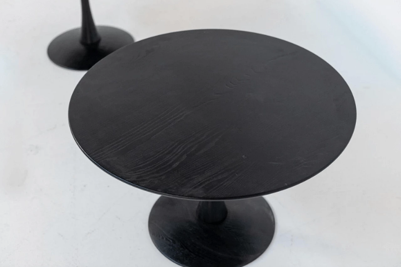 Round ebonized wood side table by Nanna Ditzel, 1960s 9