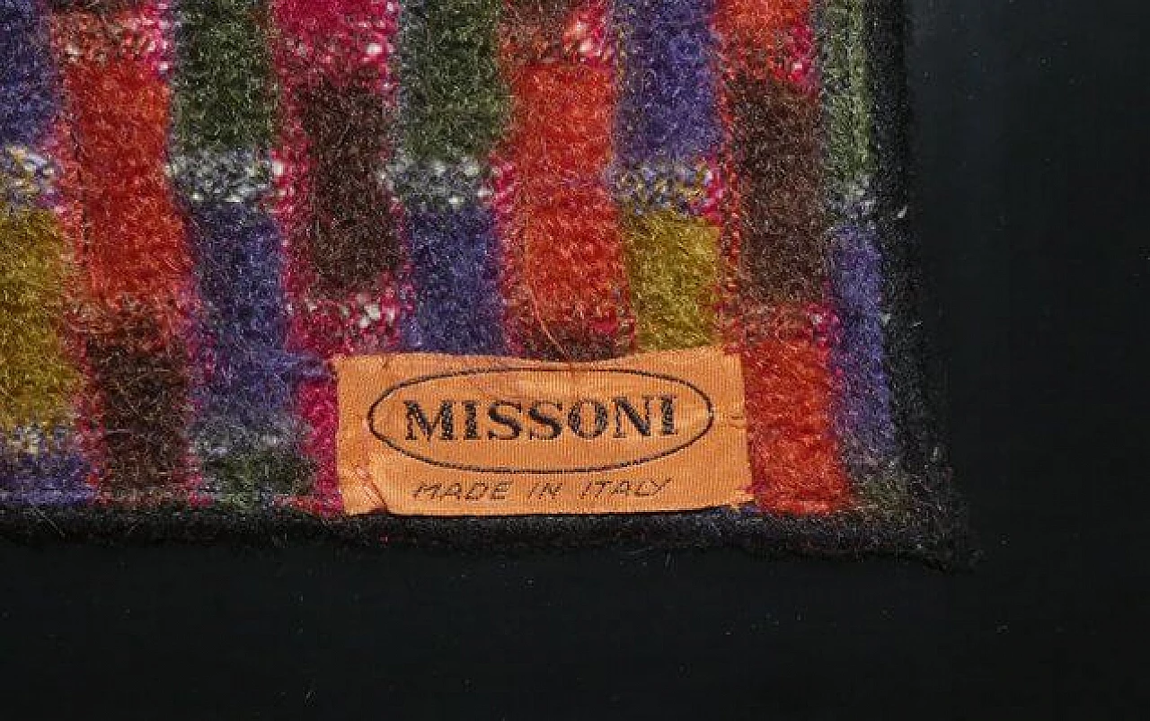 Pair of Missoni tapestries with wooden frame, 1980s 9