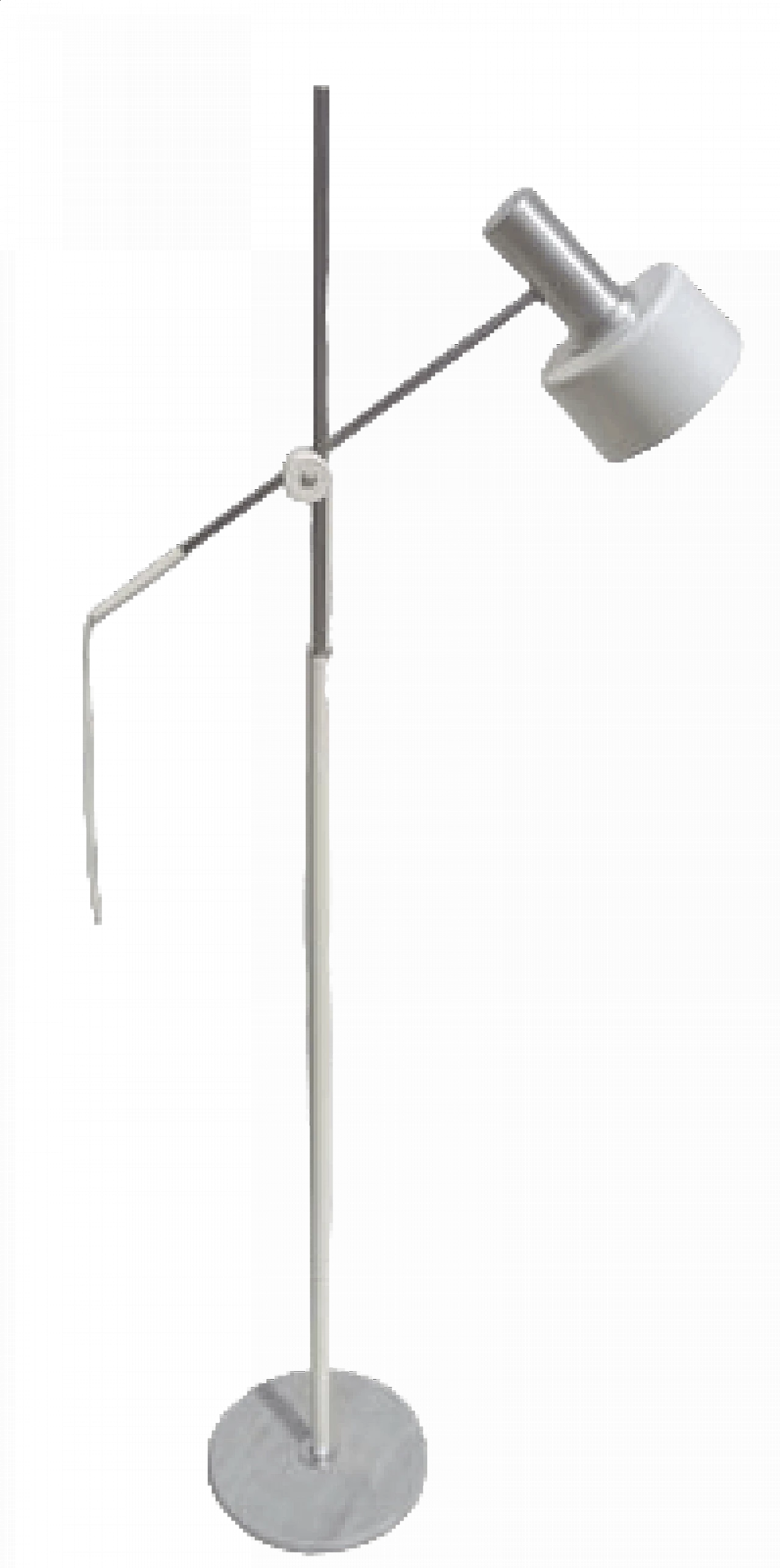 White floor lamp with marble base by Stilux, 1960s 7