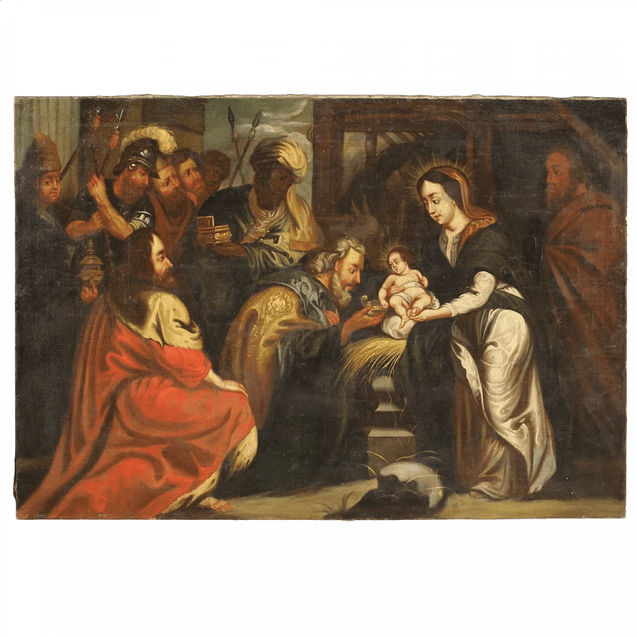 Adoration of the Magi, oil painting on canvas, 18th century 13