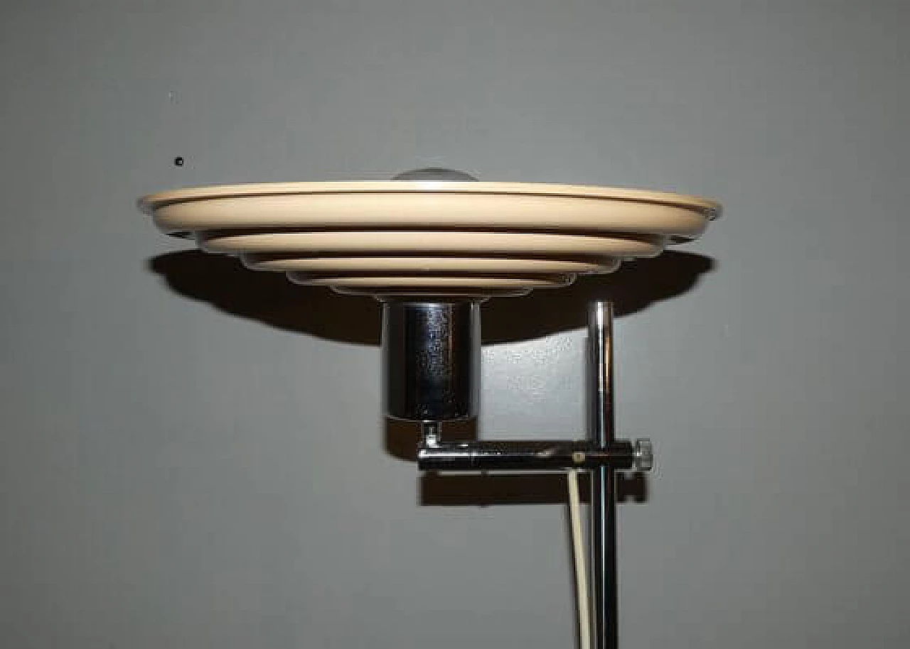 Lampada da lettura con paralume e base a disco, anni '60 7