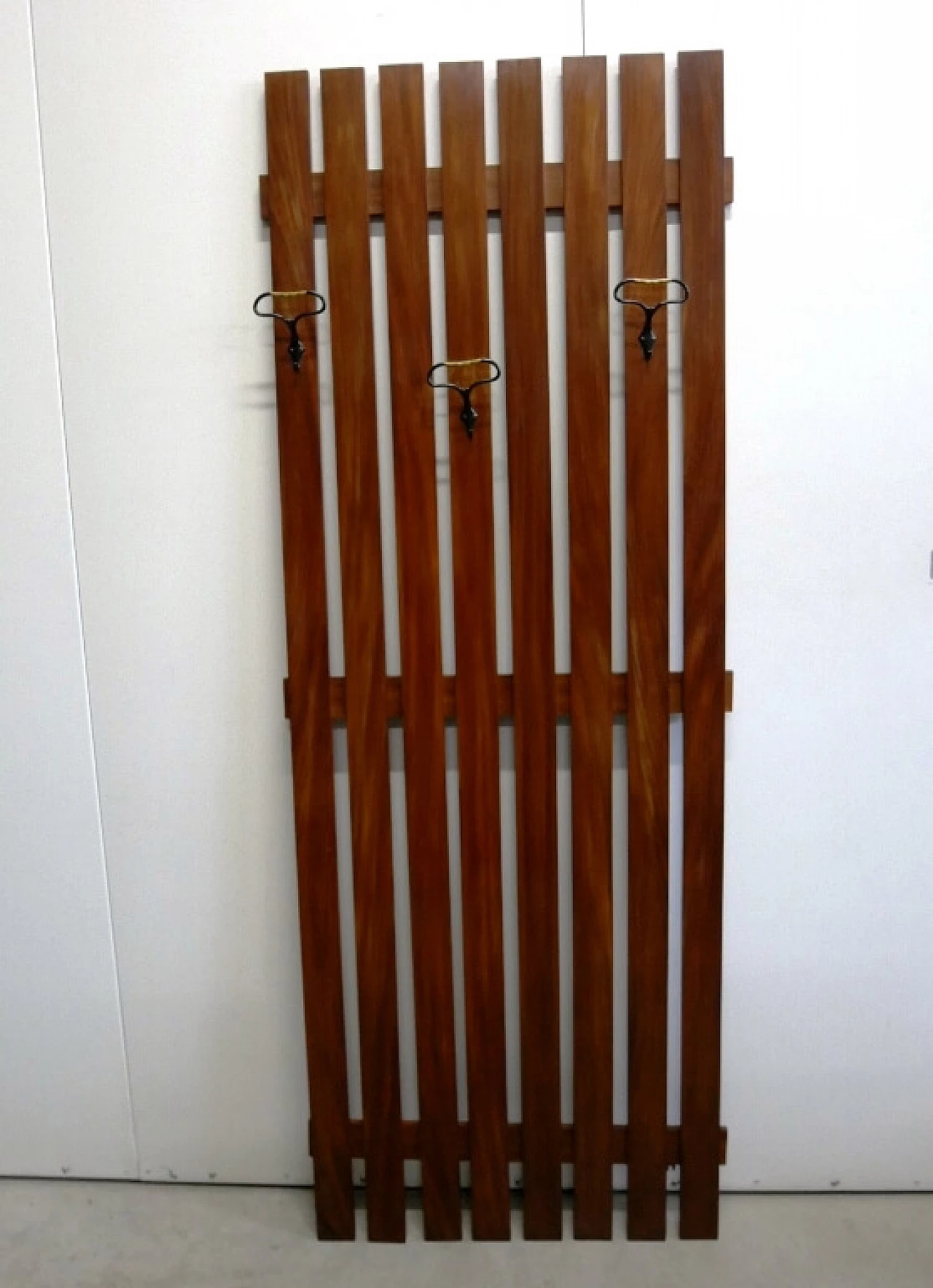 Teak and metal coat rack, 1960s 1