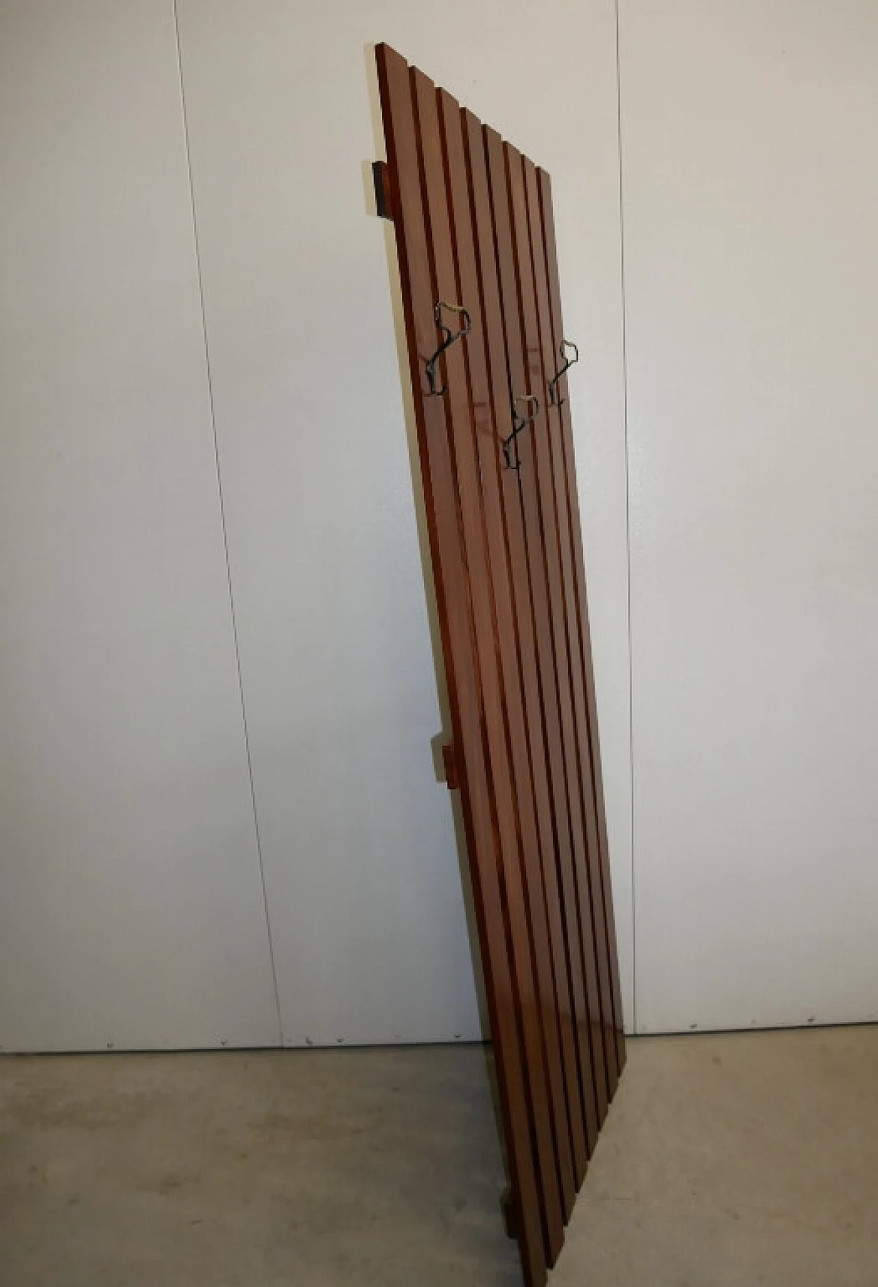 Teak and metal coat rack, 1960s 5